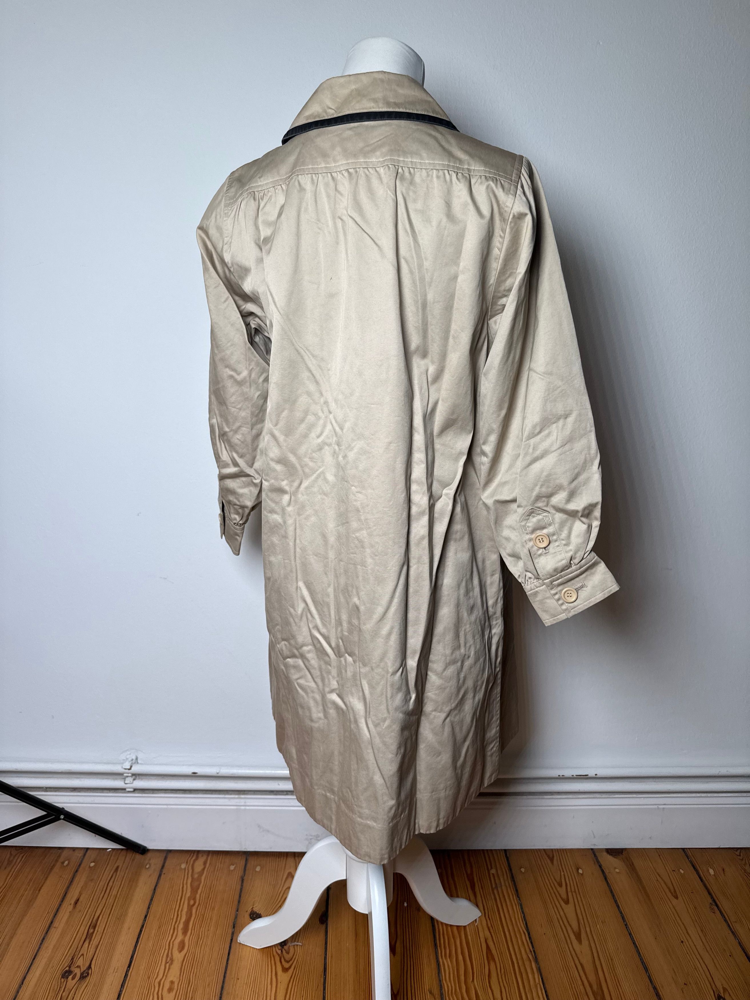 Other Vintage Yves Saint Laurent Canvas Trenchcoat Beige Black S Size S / US 4 / IT 40 - 4 Thumbnail