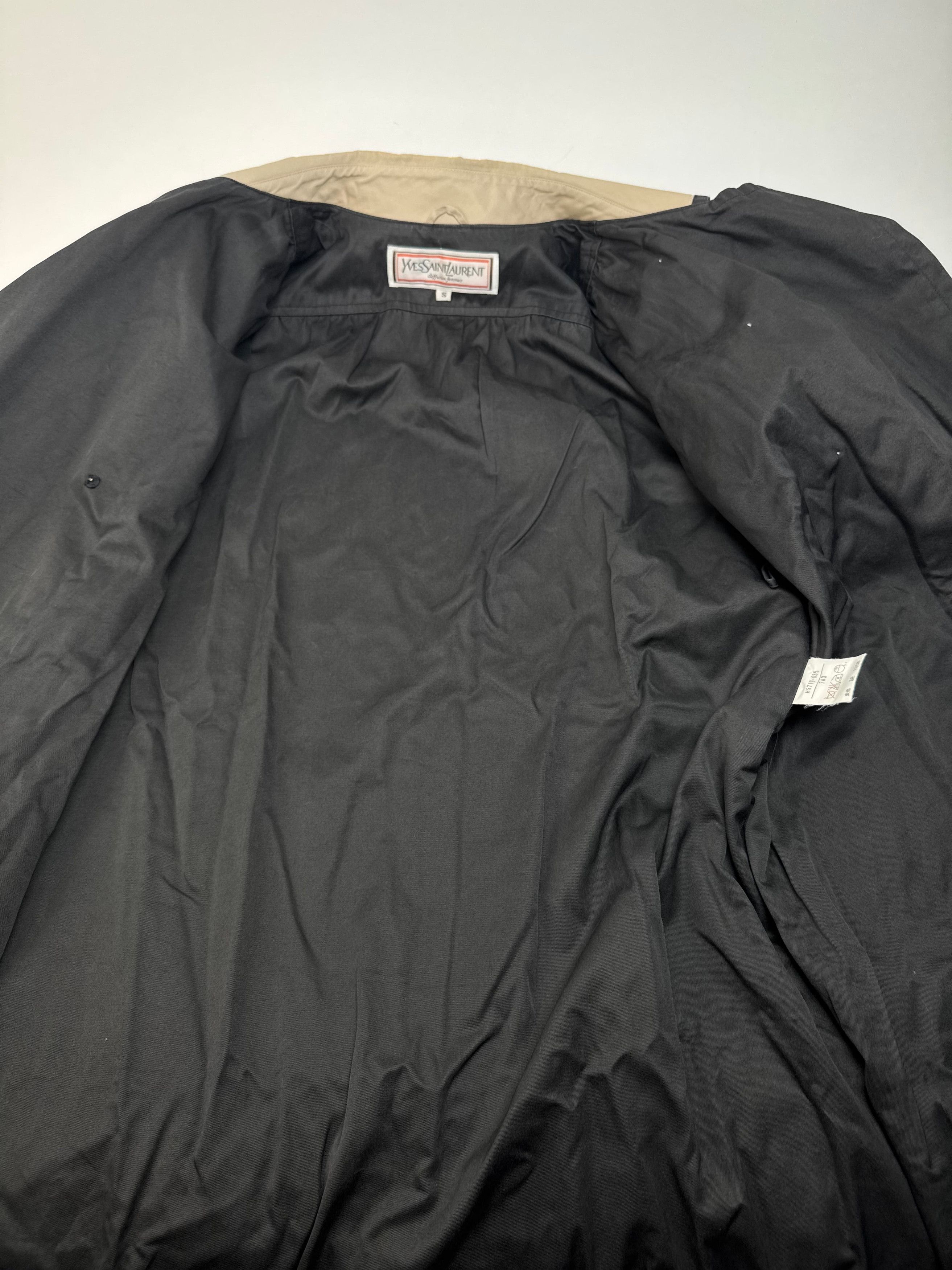 Other Vintage Yves Saint Laurent Canvas Trenchcoat Beige Black S Size S / US 4 / IT 40 - 13 Thumbnail