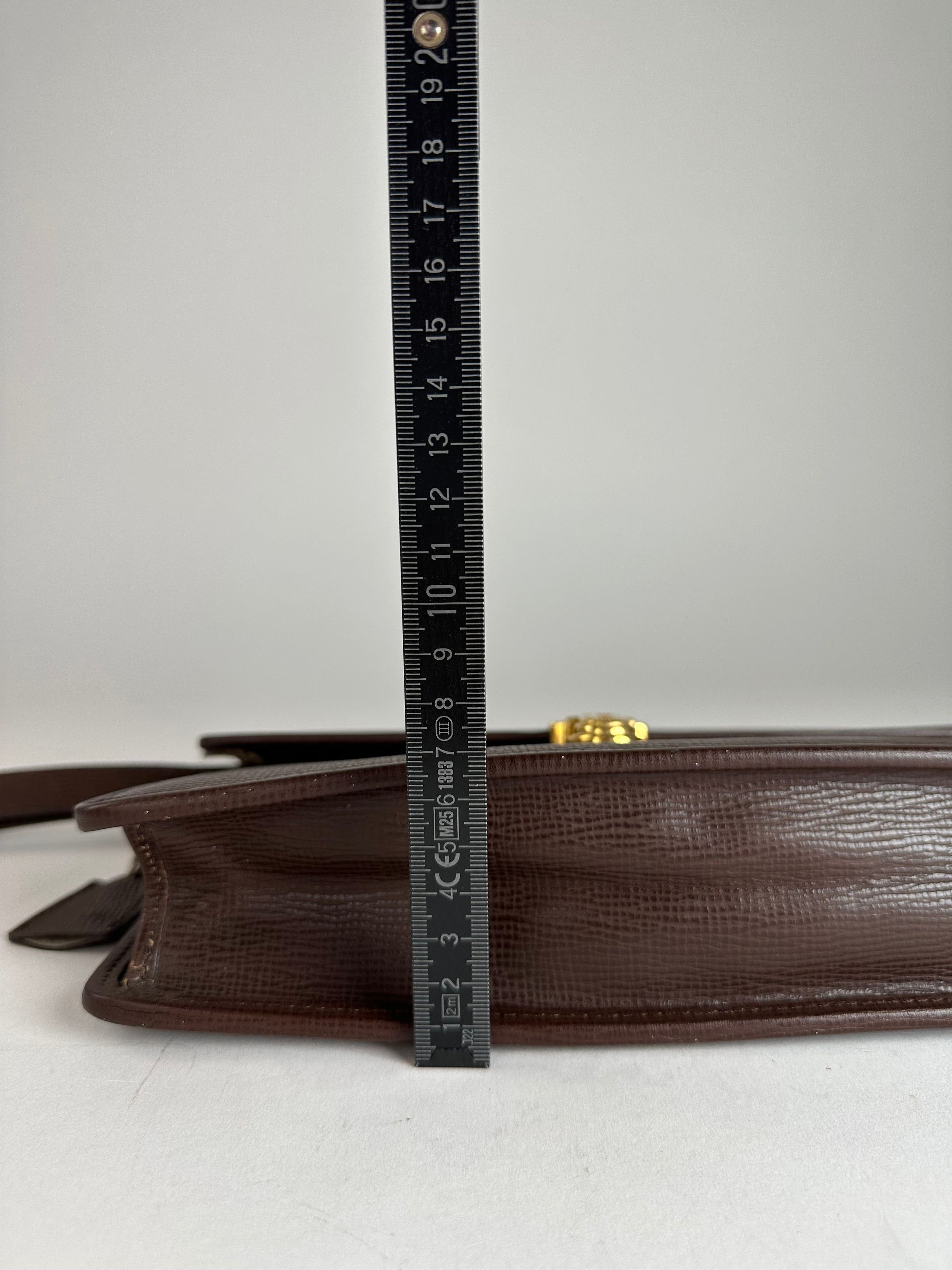 Celine Vintage Paris Leather Clutch Brown With Lock Size ONE SIZE - 13 Thumbnail