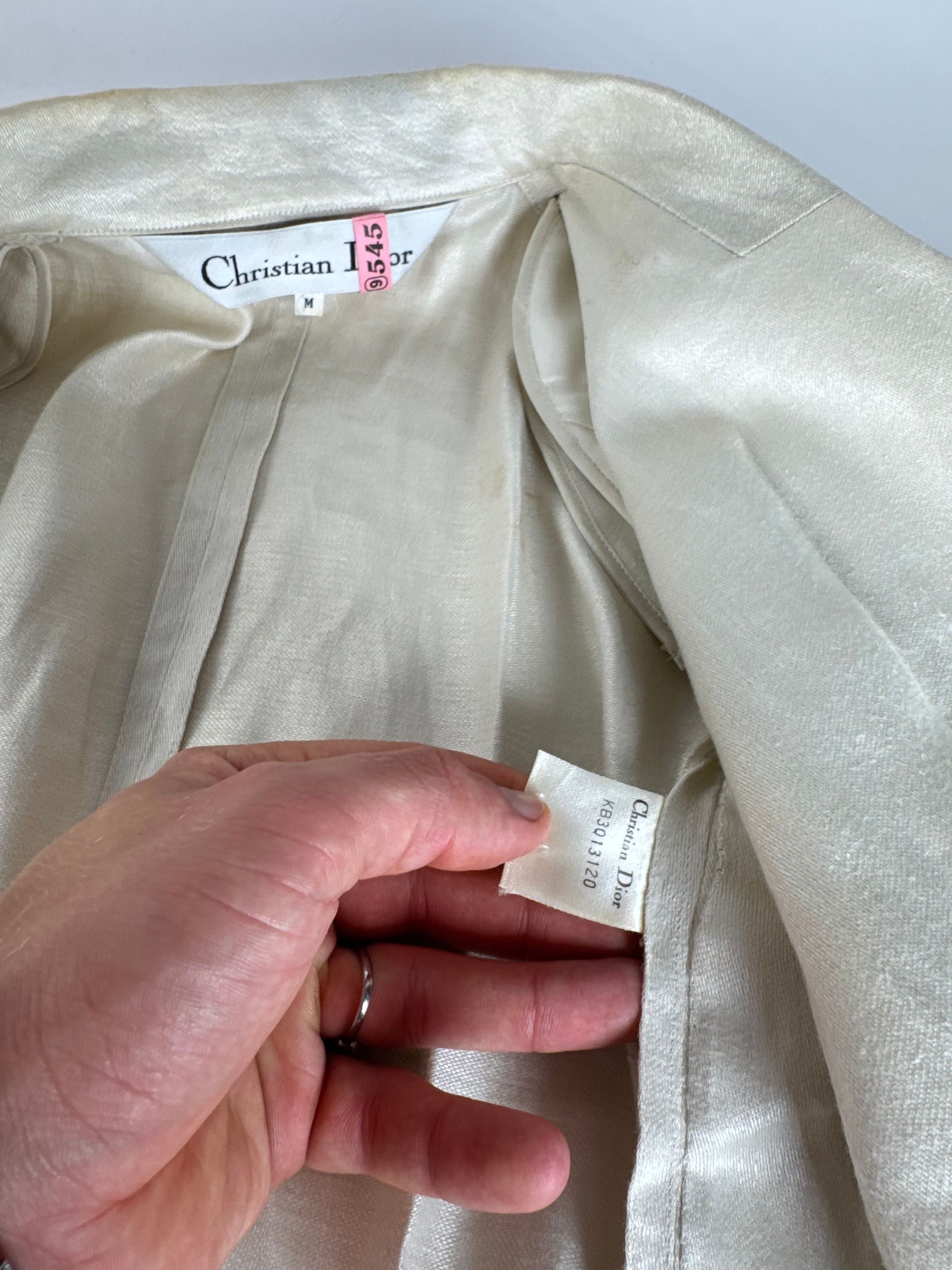 Dior Vintage Twin Set White Brown M/L Size S / US 4 / IT 40 - 8 Thumbnail