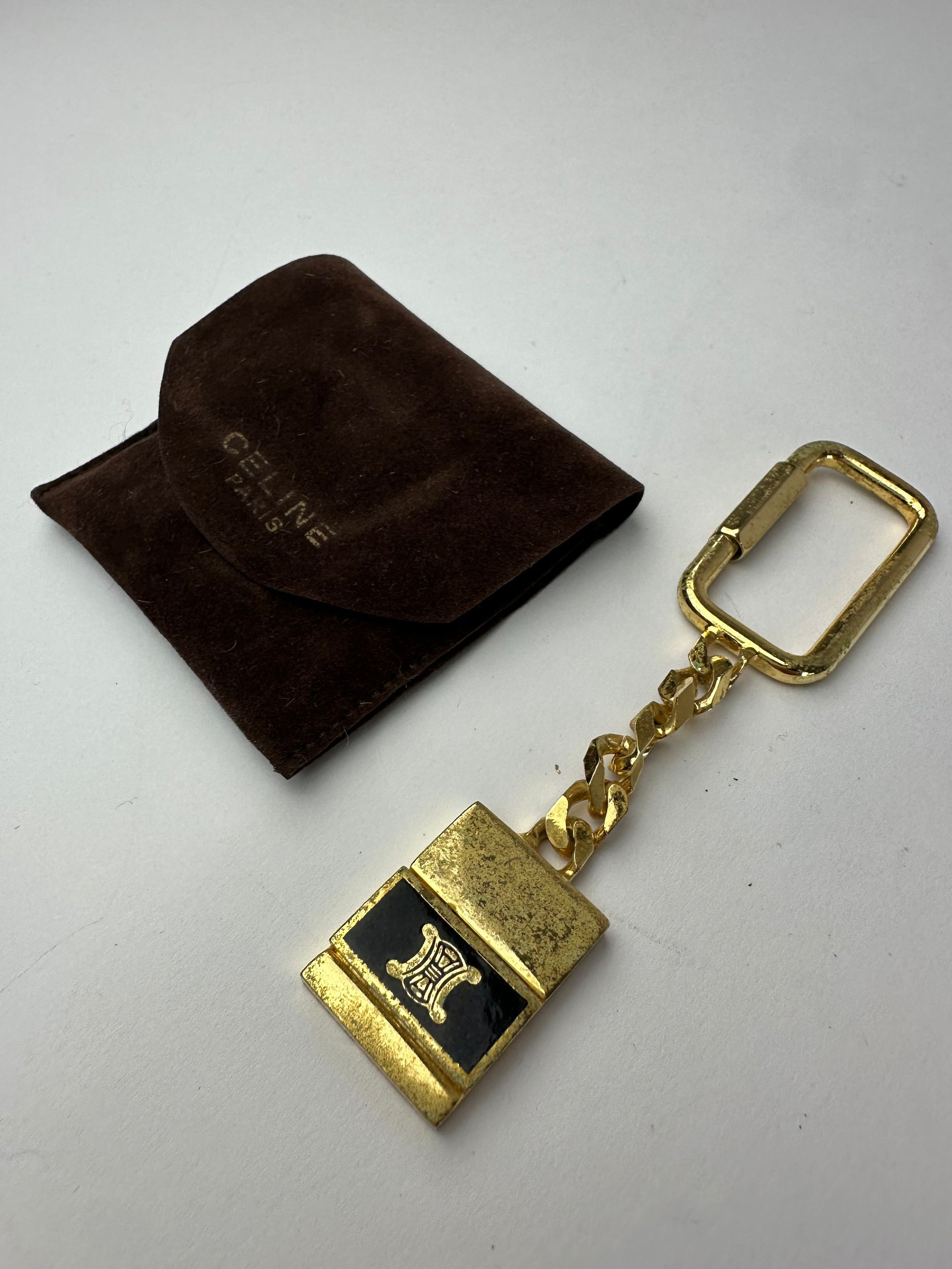 Celine Vintage Keychain / Pendant Gold Black Size ONE SIZE - 7 Thumbnail