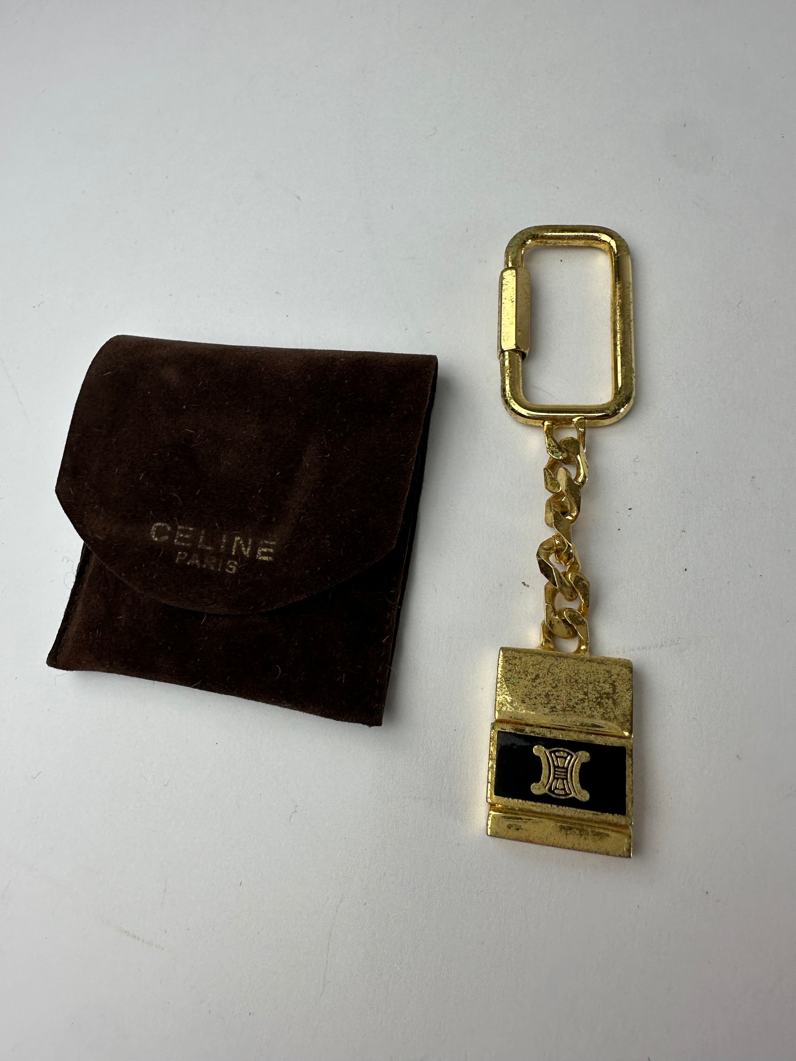 Celine Vintage Keychain / Pendant Gold Black Size ONE SIZE - 9 Thumbnail