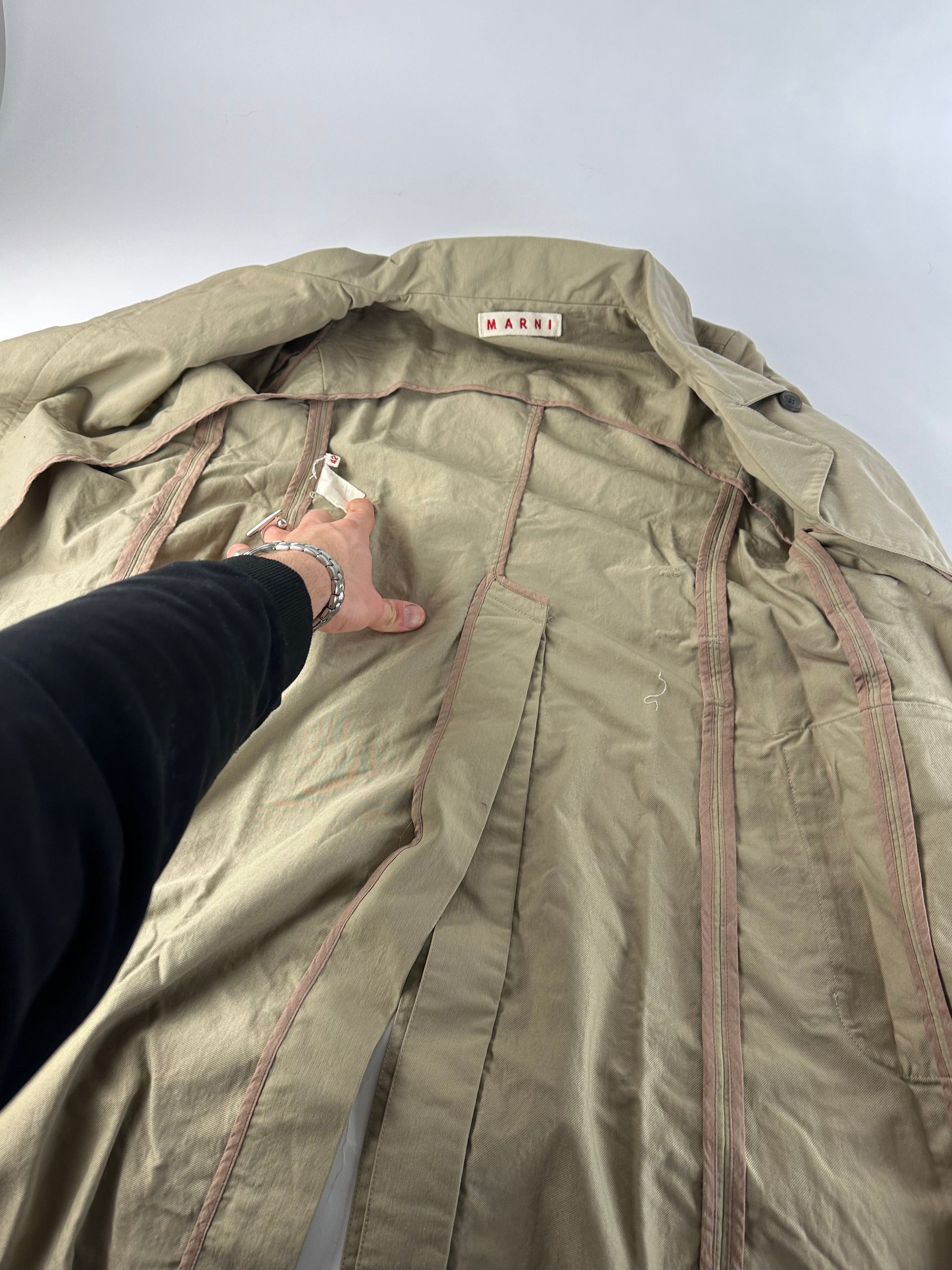 Marni Vintage Trenchcoat Beige L Size L / US 10 / IT 46 - 11 Thumbnail