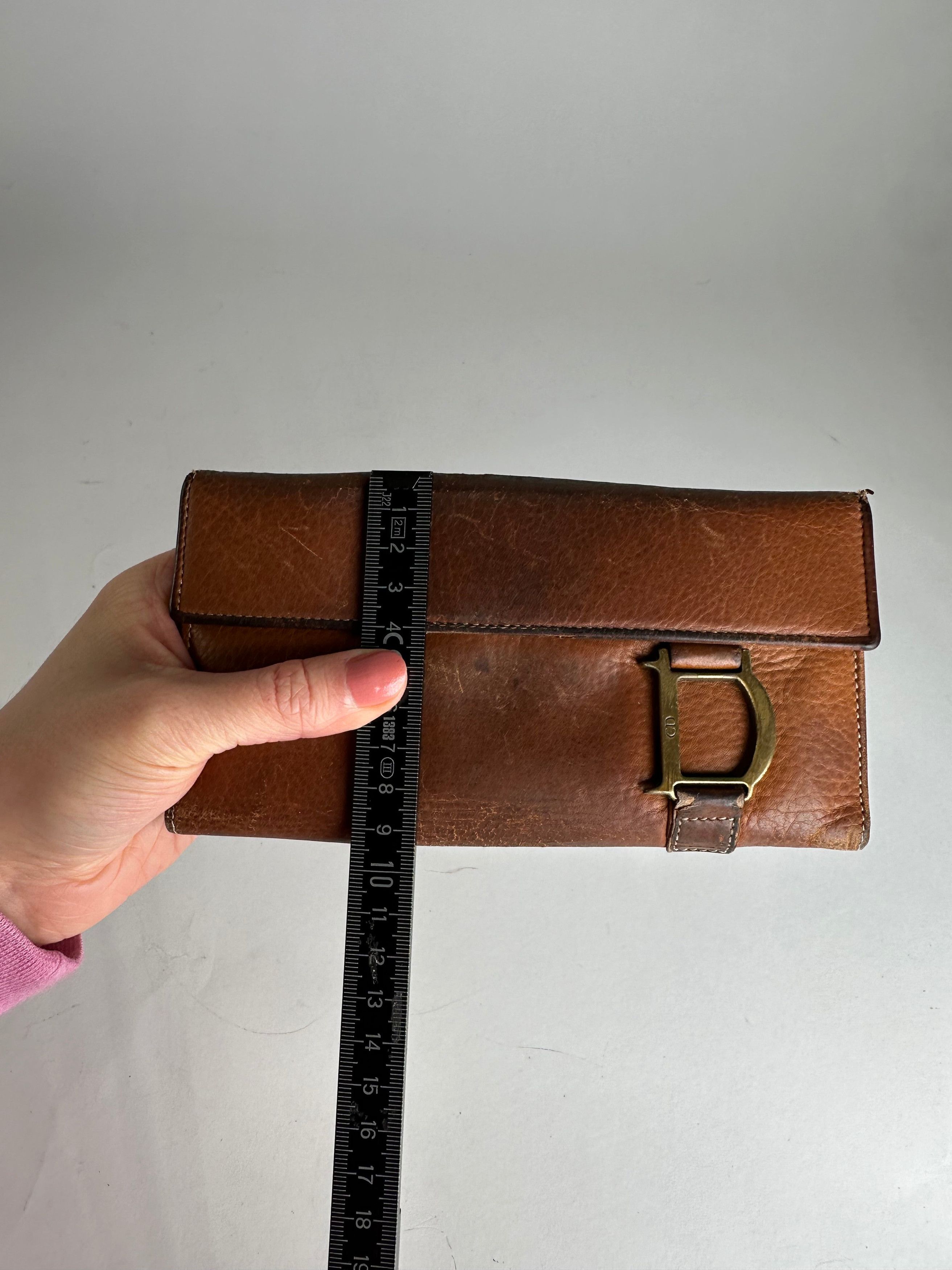Dior Vintage Long Leather Wallet Brown Size ONE SIZE - 7 Thumbnail