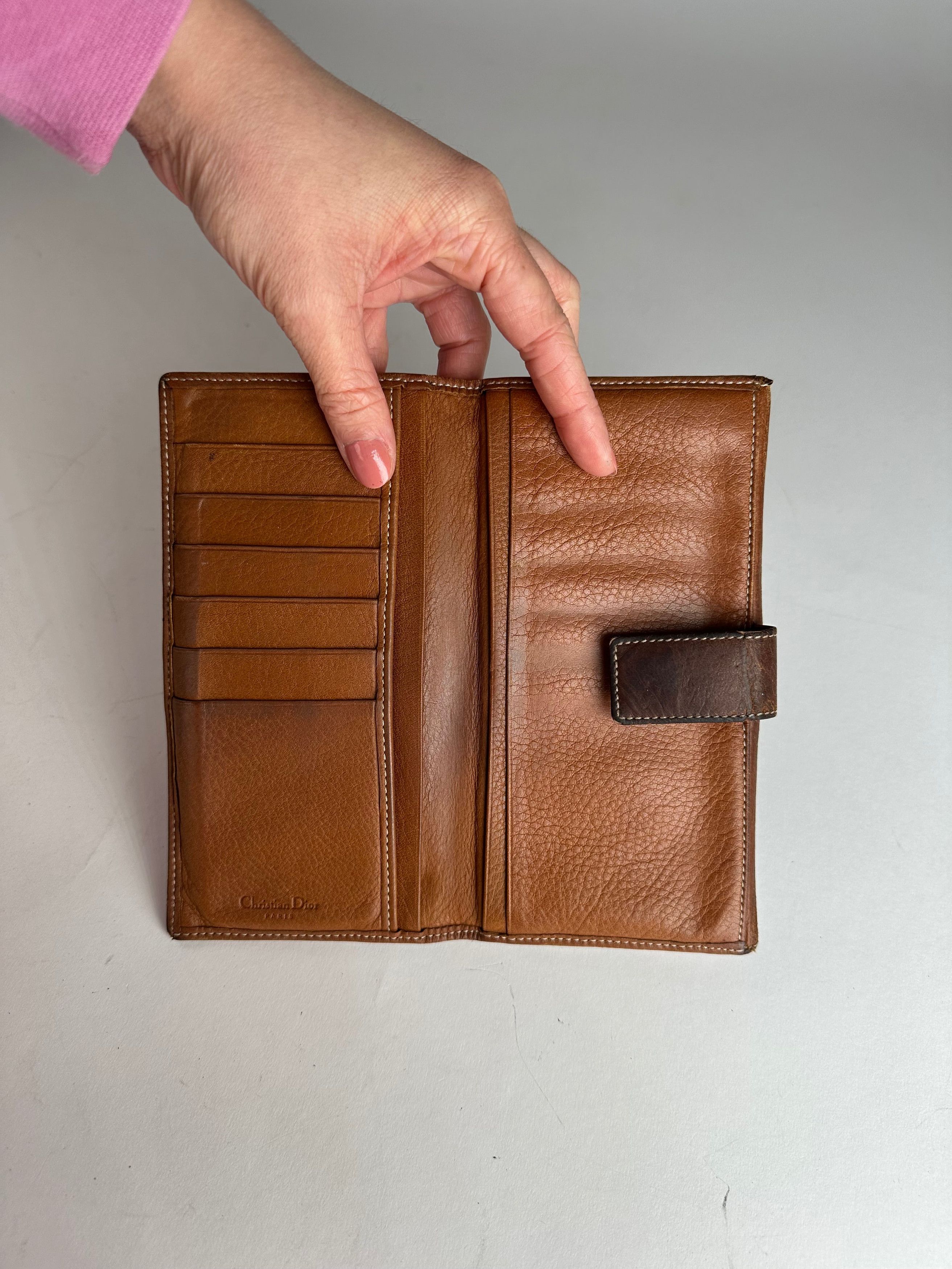 Dior Vintage Long Leather Wallet Brown Size ONE SIZE - 4 Thumbnail