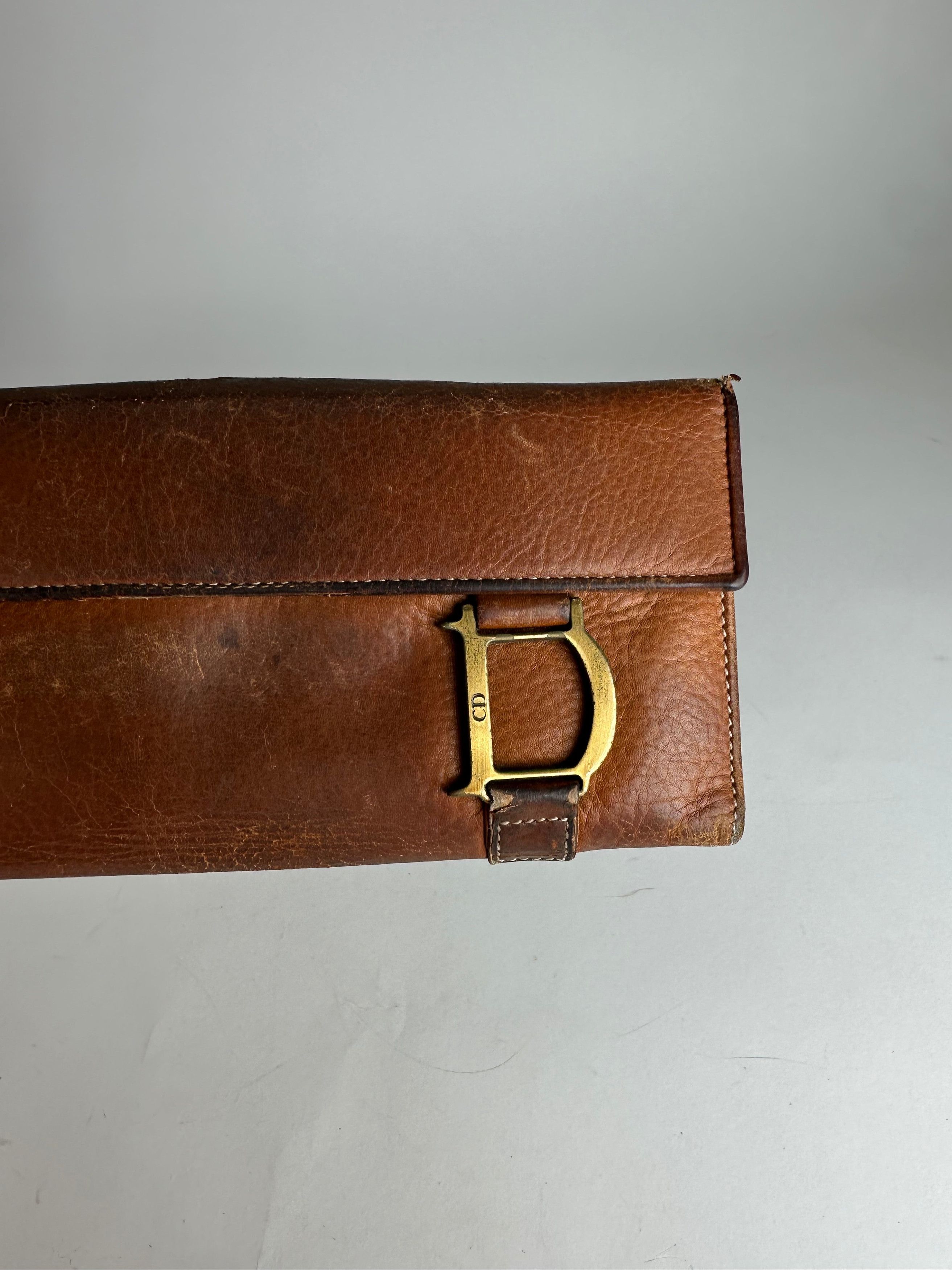 Dior Vintage Long Leather Wallet Brown Size ONE SIZE - 6 Thumbnail