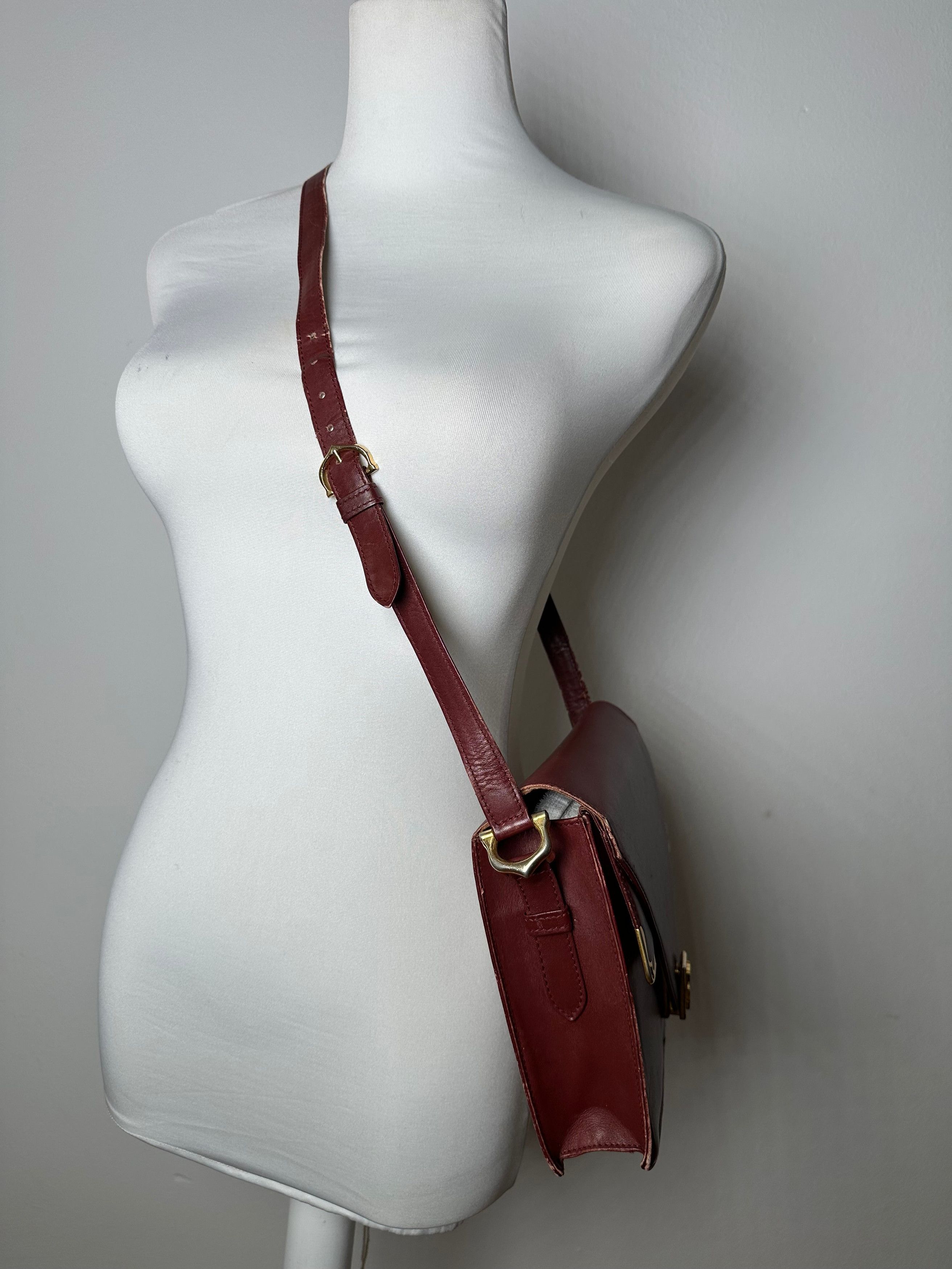 Cartier Vintage Crossbody / Shoulder Bag Burgundy Size ONE SIZE - 6 Thumbnail