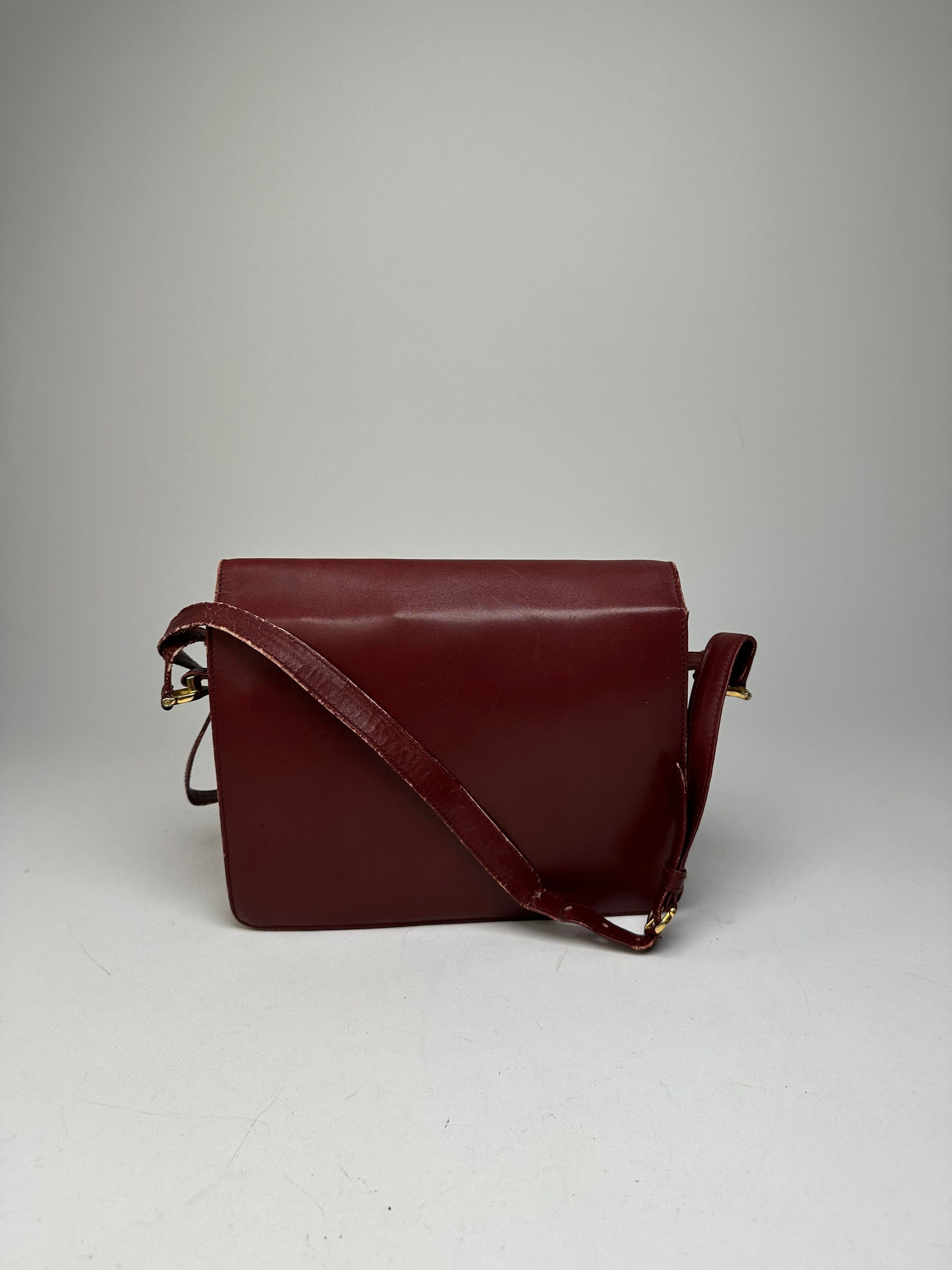 Cartier Vintage Crossbody / Shoulder Bag Burgundy Size ONE SIZE - 2 Thumbnail