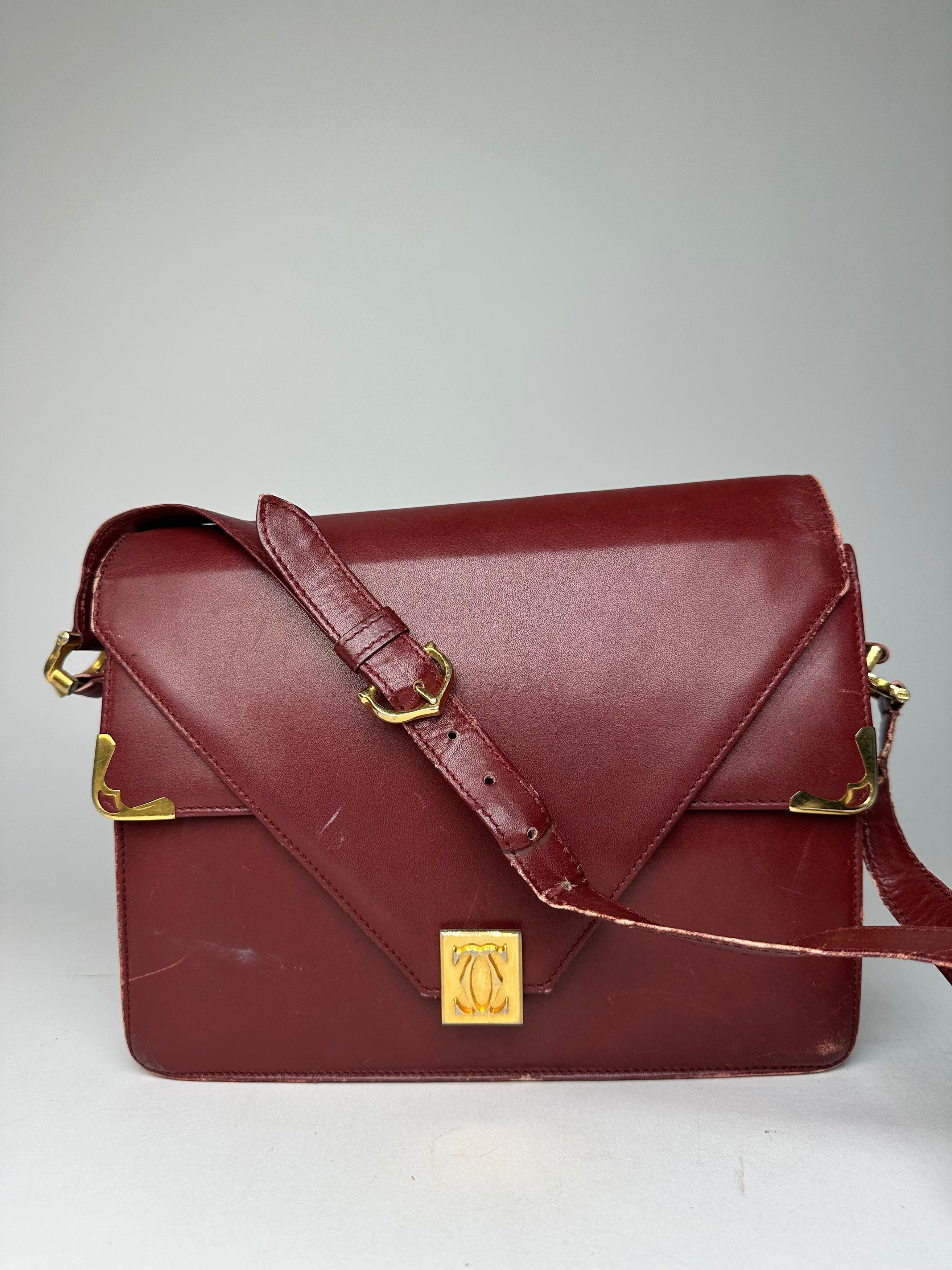 Cartier Vintage Crossbody / Shoulder Bag Burgundy Size ONE SIZE - 8 Thumbnail