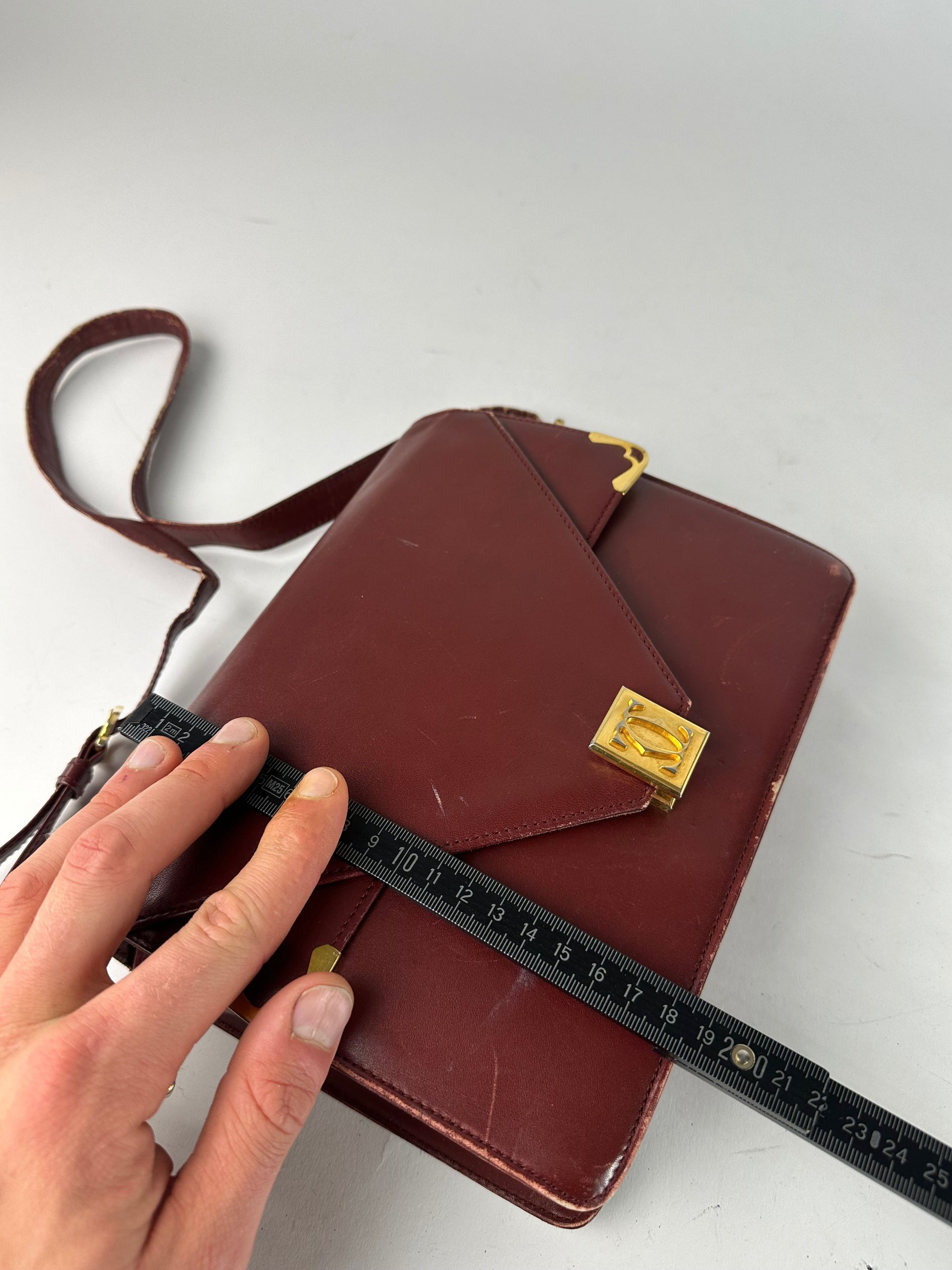 Cartier Vintage Crossbody / Shoulder Bag Burgundy Size ONE SIZE - 13 Thumbnail
