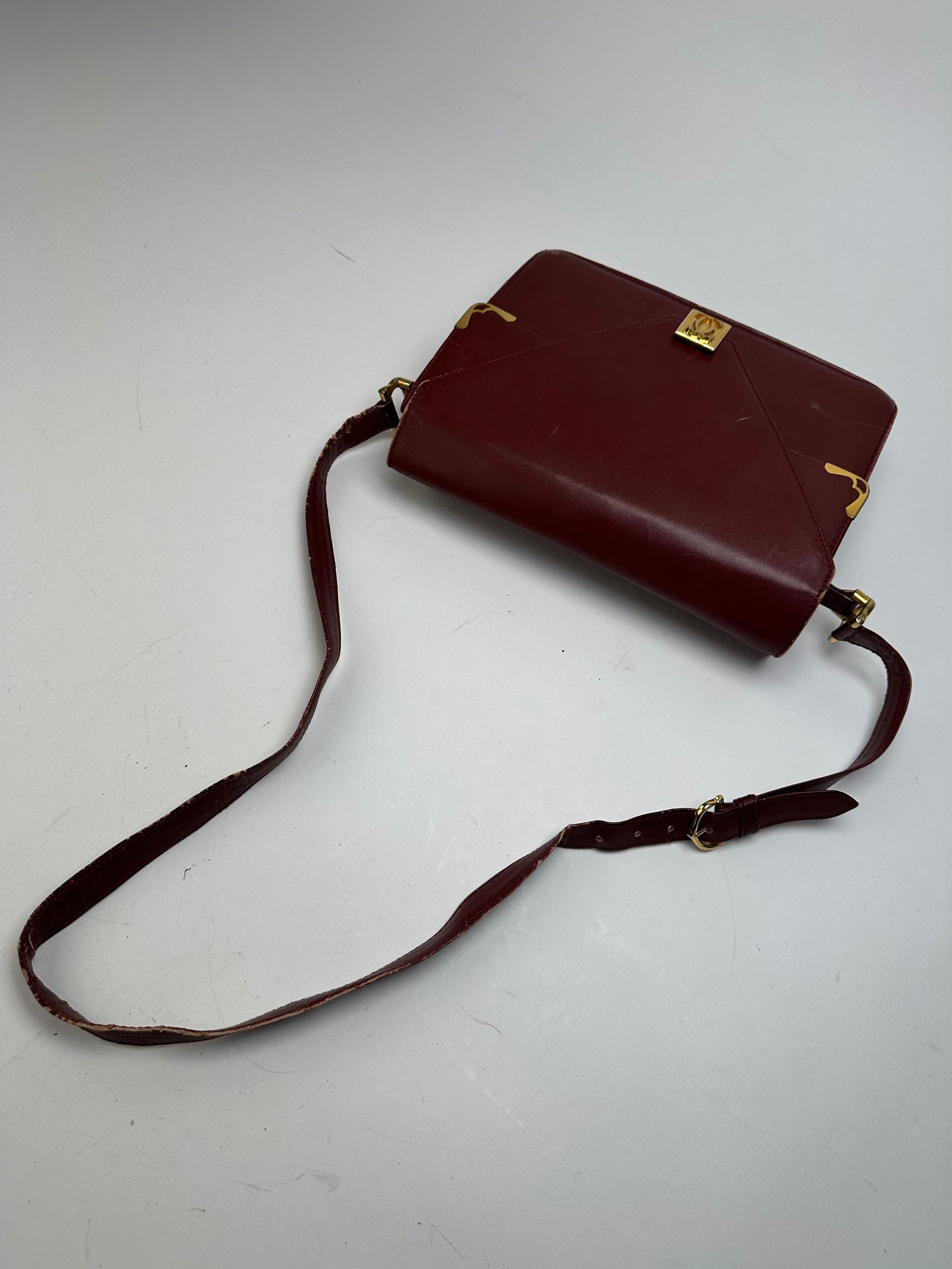 Cartier Vintage Crossbody / Shoulder Bag Burgundy Size ONE SIZE - 11 Thumbnail