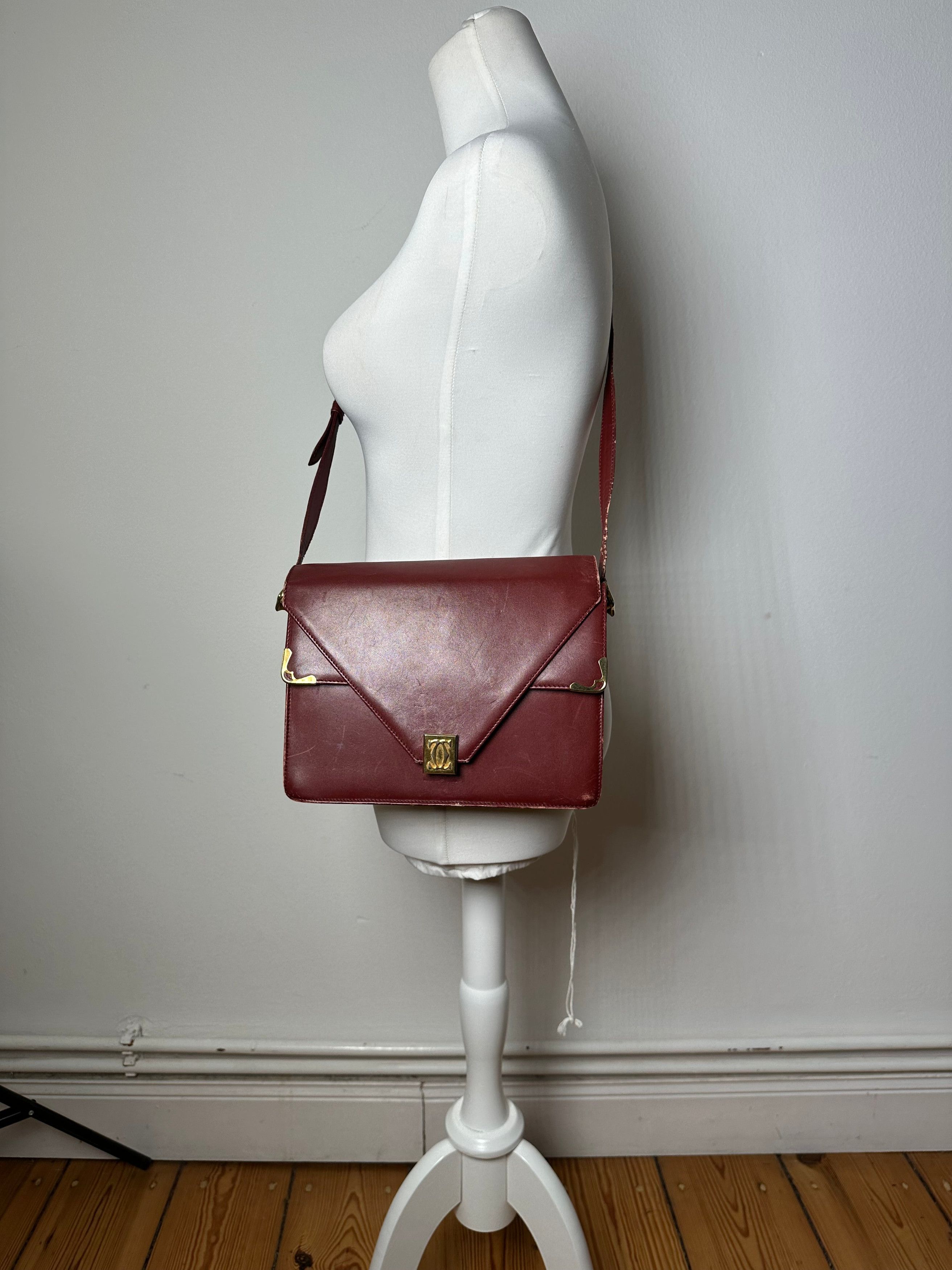 Cartier Vintage Crossbody / Shoulder Bag Burgundy Size ONE SIZE - 4 Thumbnail