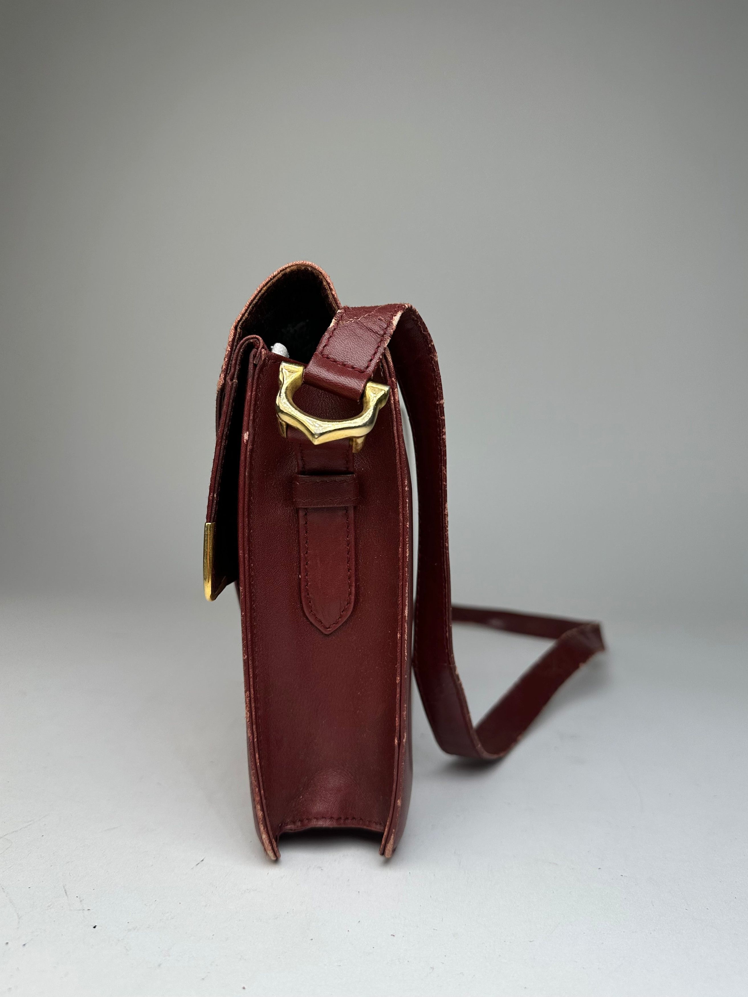 Cartier Vintage Crossbody / Shoulder Bag Burgundy Size ONE SIZE - 10 Thumbnail