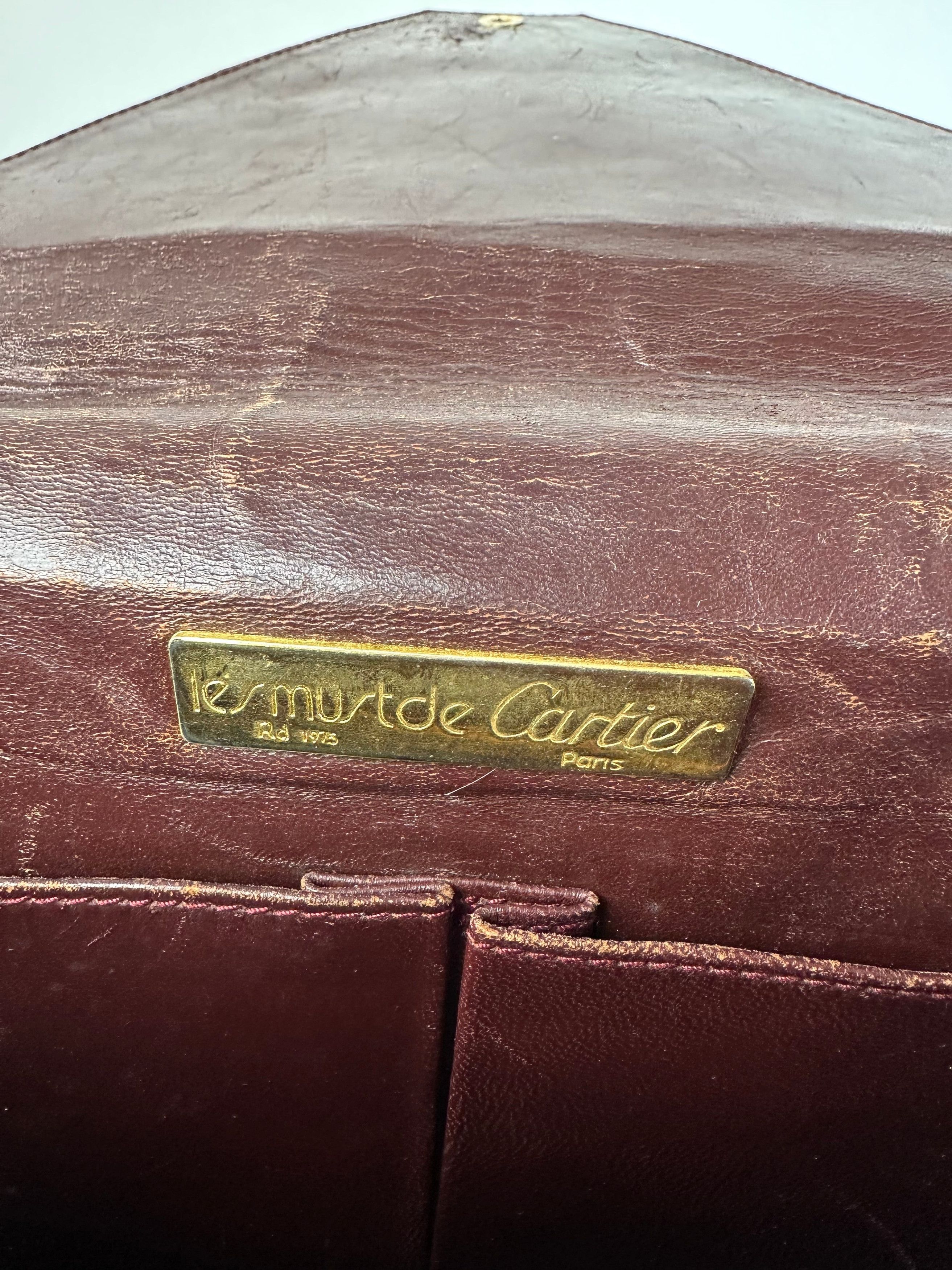 Cartier Vintage Crossbody / Shoulder Bag Burgundy Size ONE SIZE - 7 Thumbnail