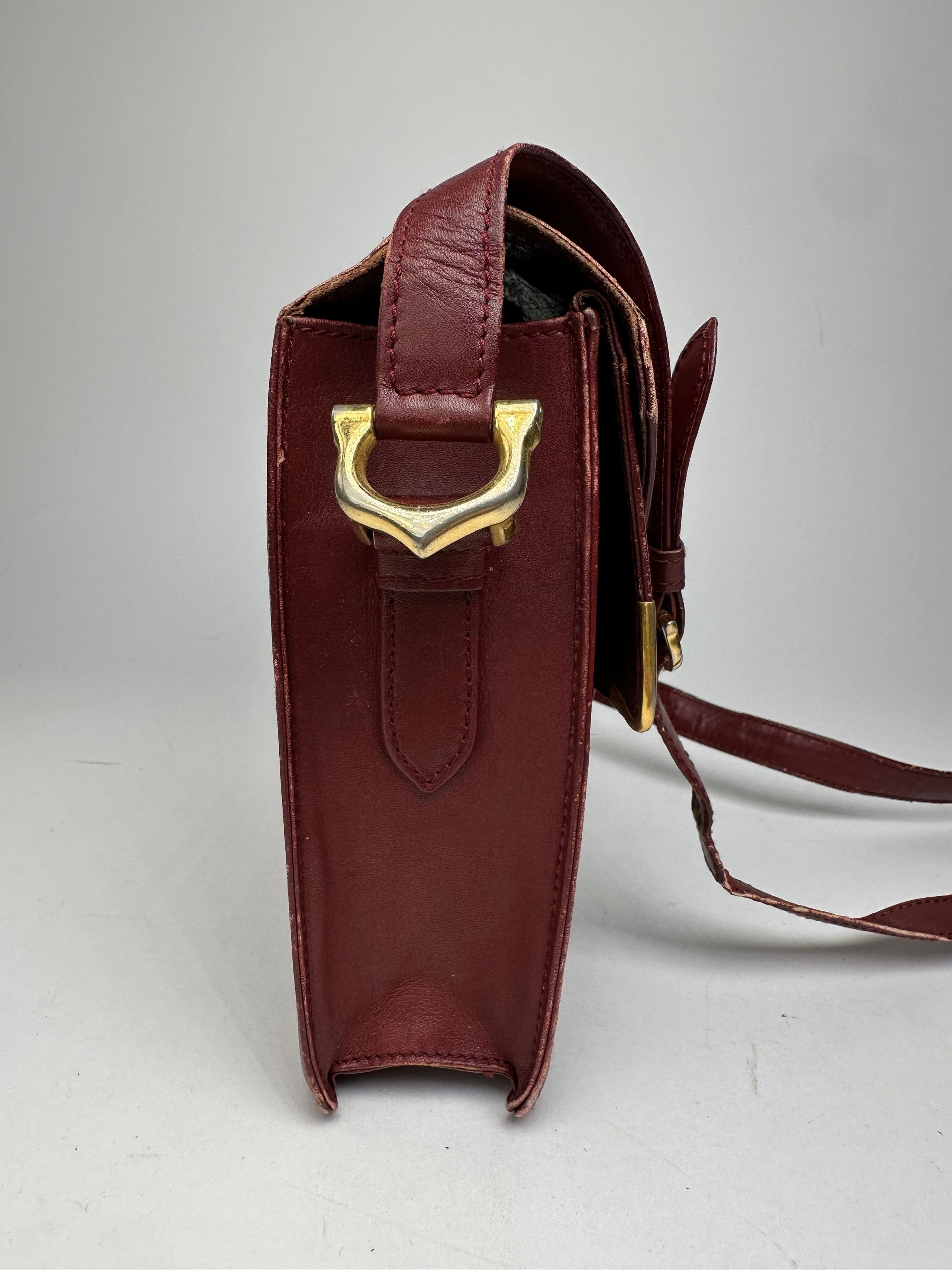 Cartier Vintage Crossbody / Shoulder Bag Burgundy Size ONE SIZE - 9 Thumbnail