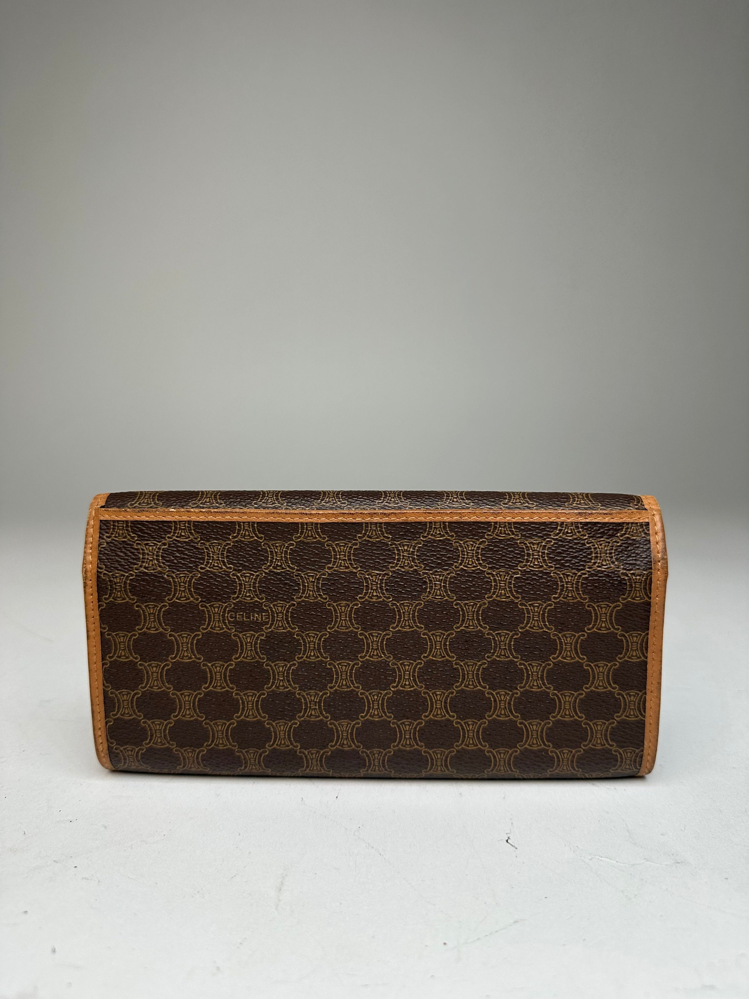 Celine Vintage Paris Triomphe Monogram Leather Wallet Btown Size ONE SIZE - 4 Thumbnail