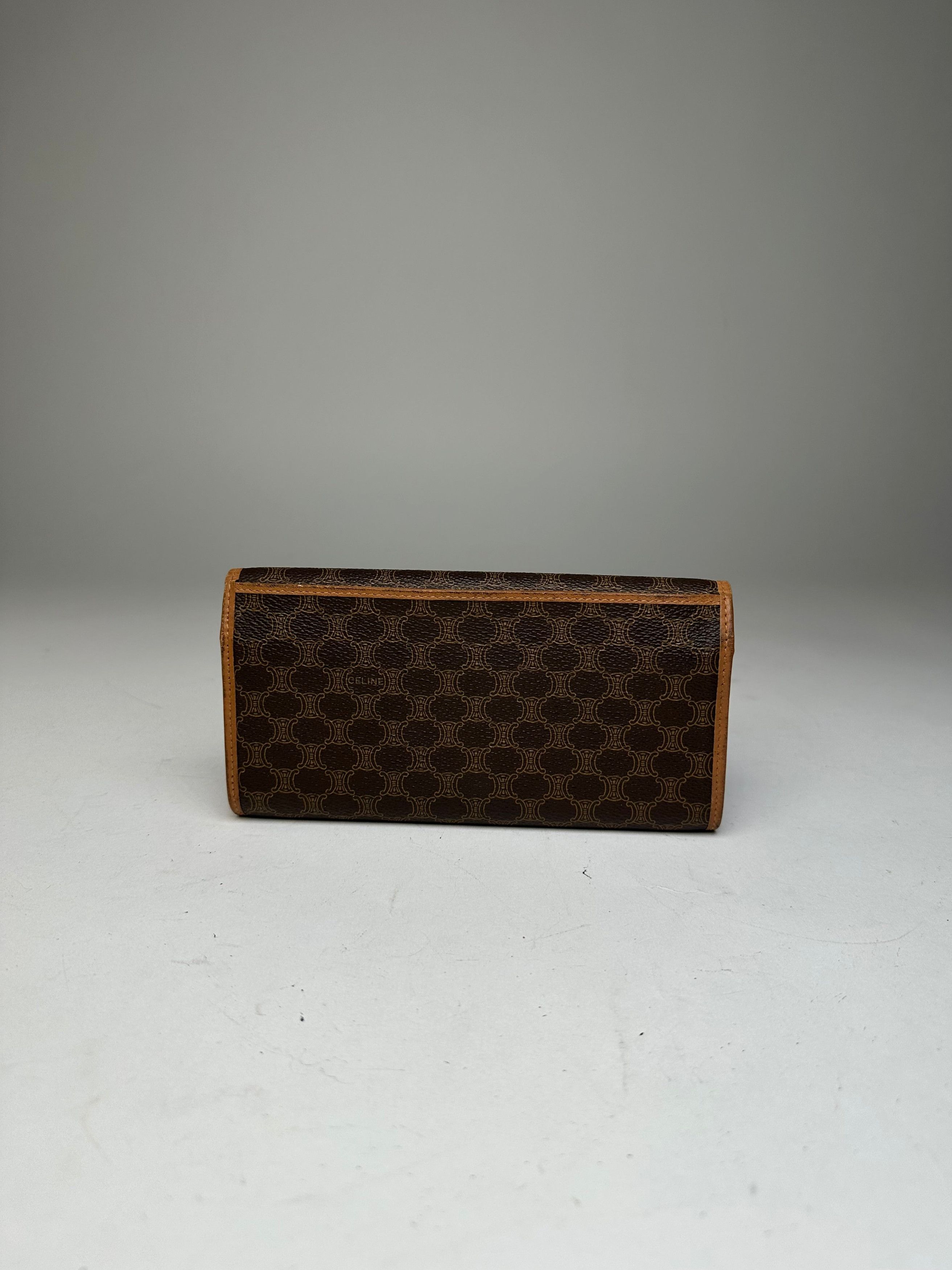 Celine Vintage Paris Triomphe Monogram Leather Wallet Btown Size ONE SIZE - 5 Thumbnail