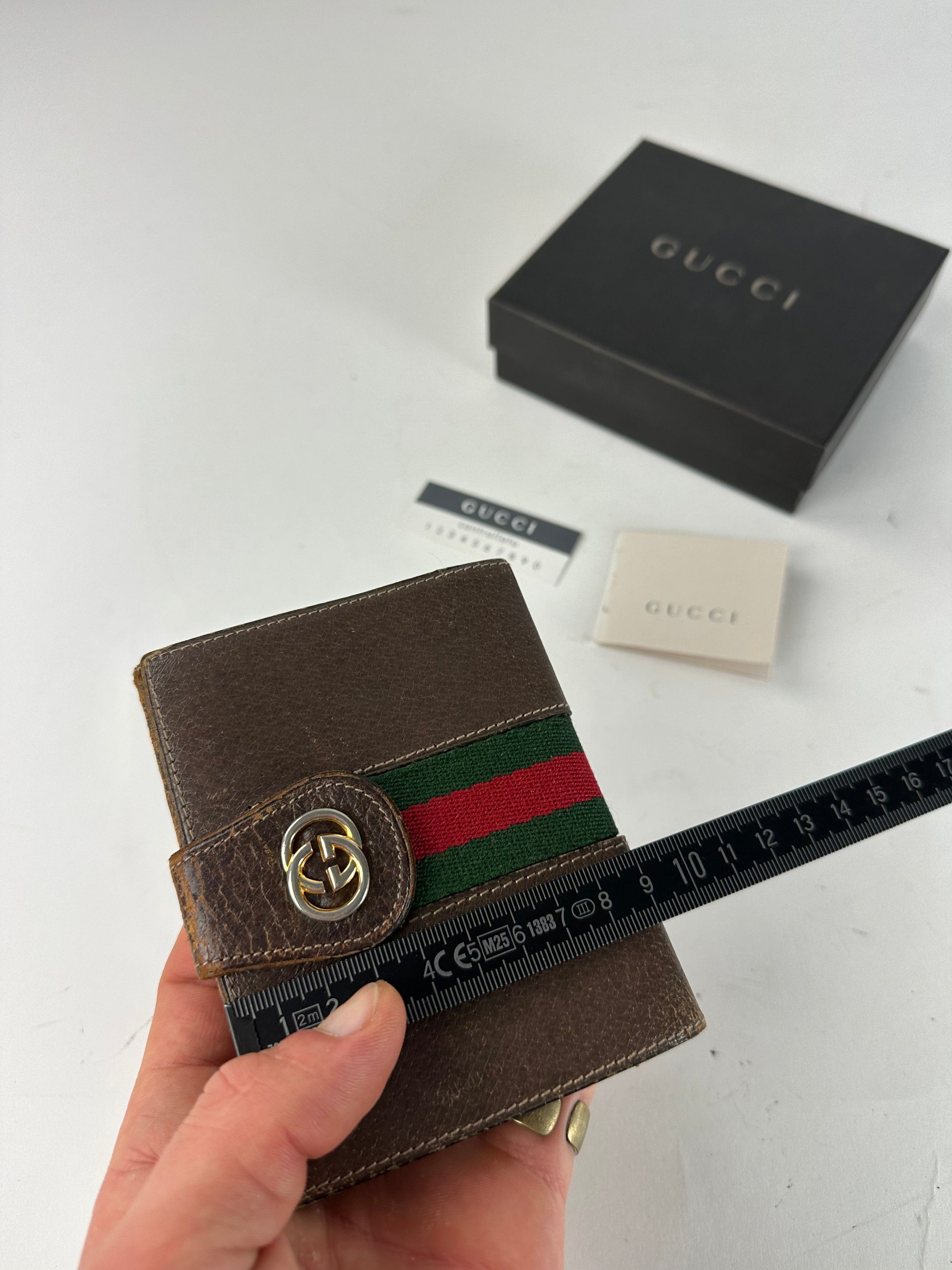 Gucci Vintage Leather Wallet Brown Size ONE SIZE - 10 Thumbnail