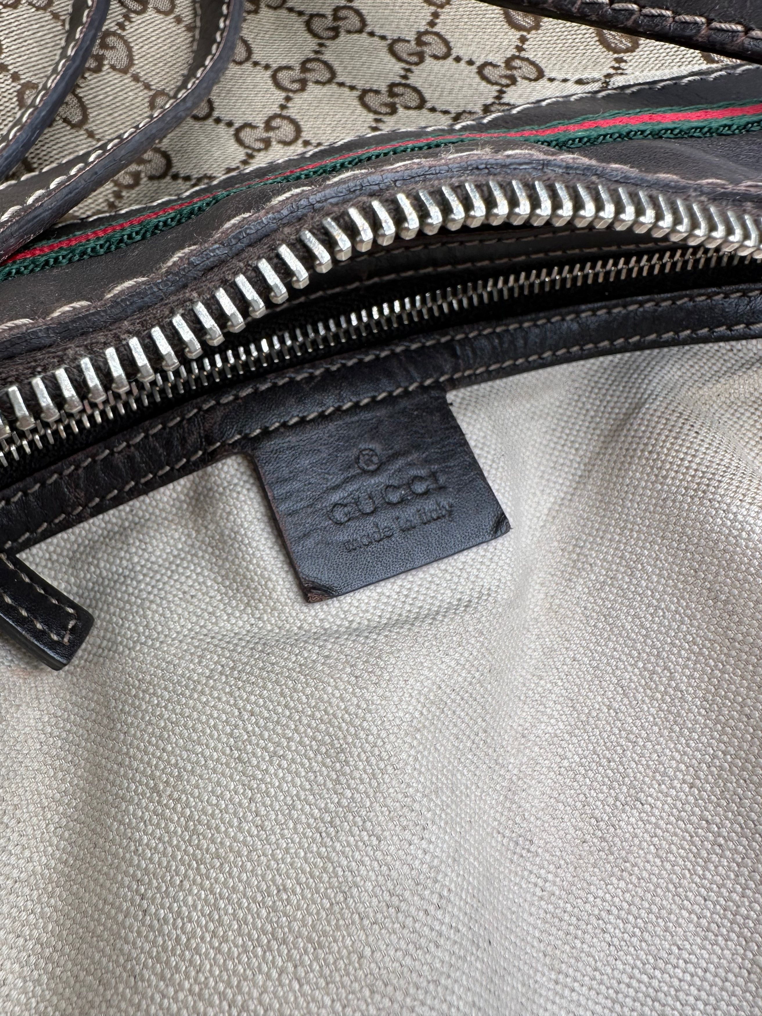 Gucci Vintage Monogram Shoulder / Crossbody Bag Beige Brown Size ONE SIZE - 5 Thumbnail