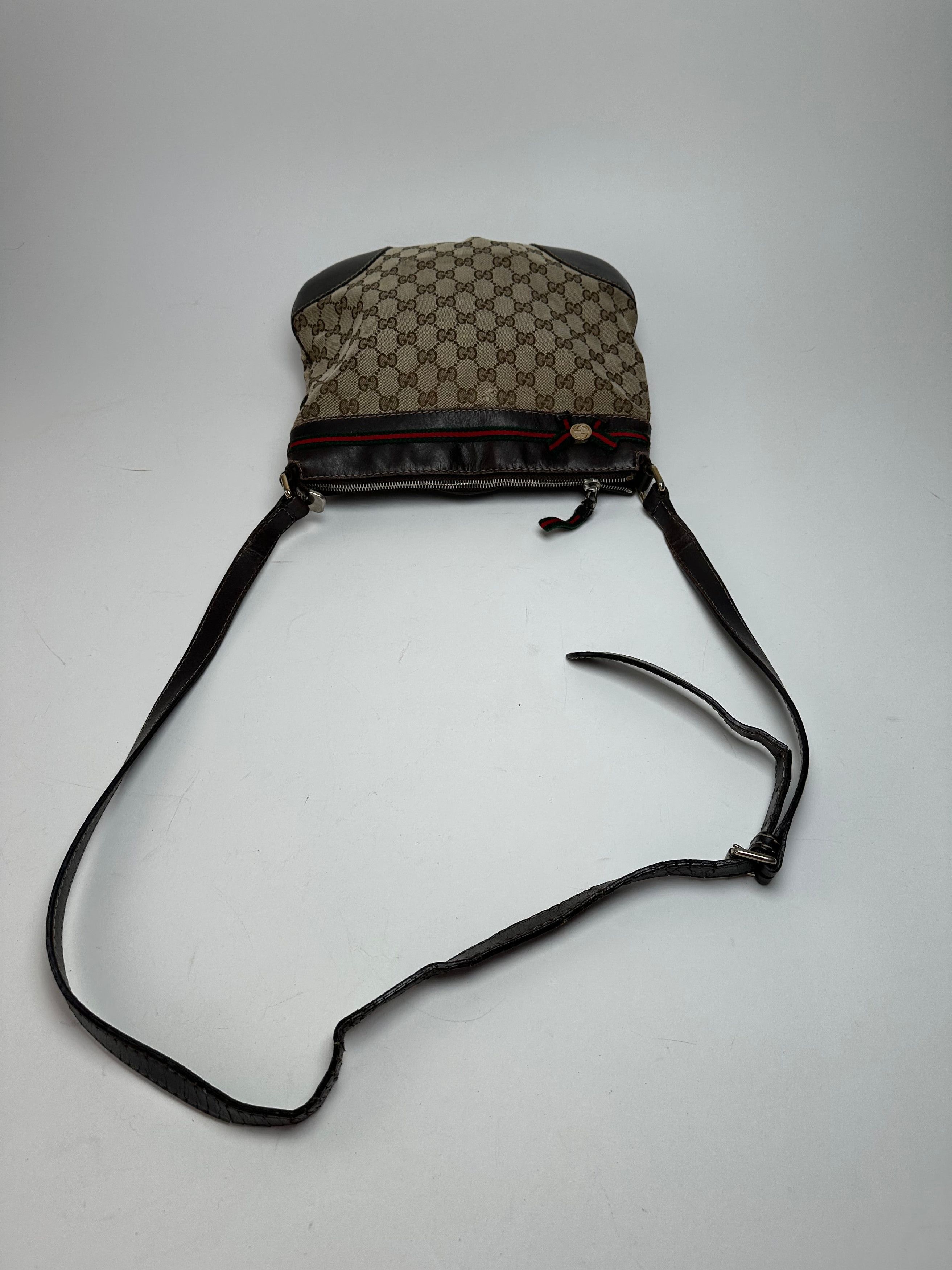 Gucci Vintage Monogram Shoulder / Crossbody Bag Beige Brown Size ONE SIZE - 8 Thumbnail