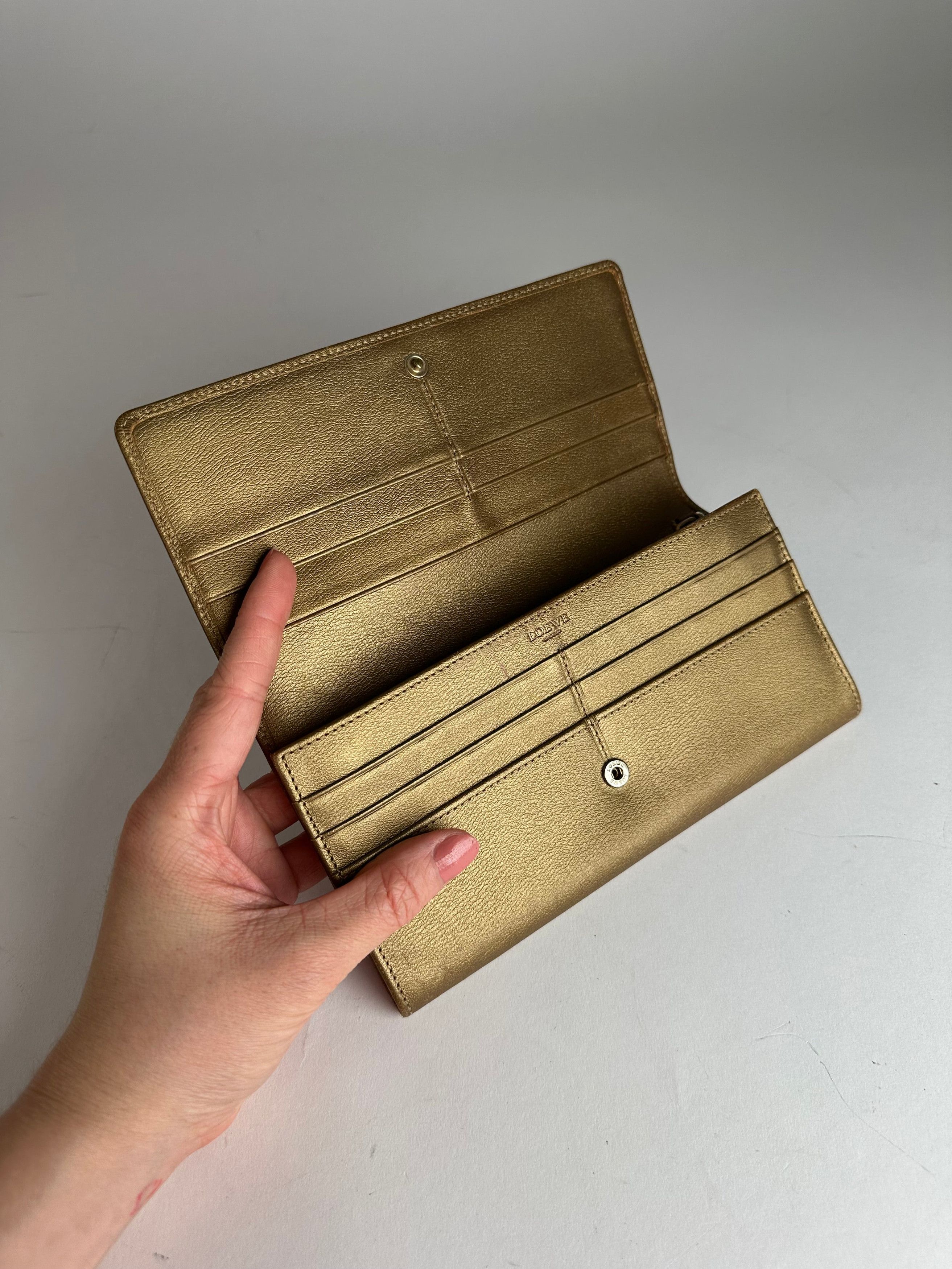 Loewe Vintage Madrid Leather Long Wallet Golden Size ONE SIZE - 3 Thumbnail