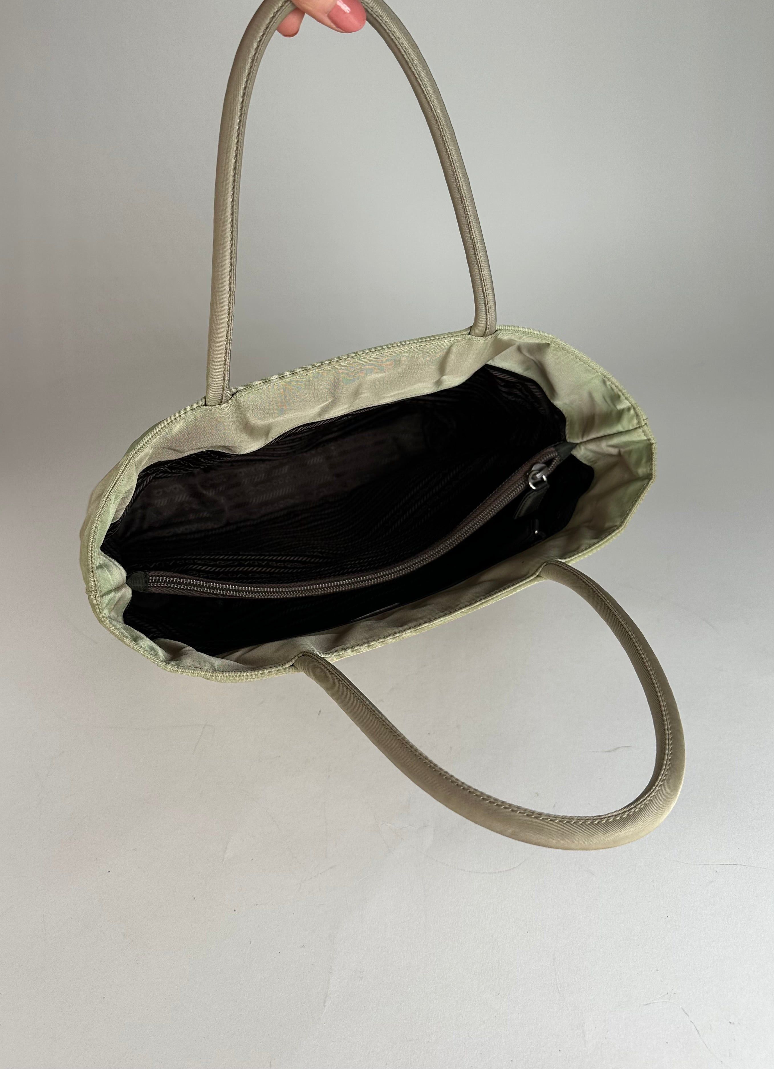 Prada Vintage Polyester Handbag Grey Size ONE SIZE - 4 Thumbnail