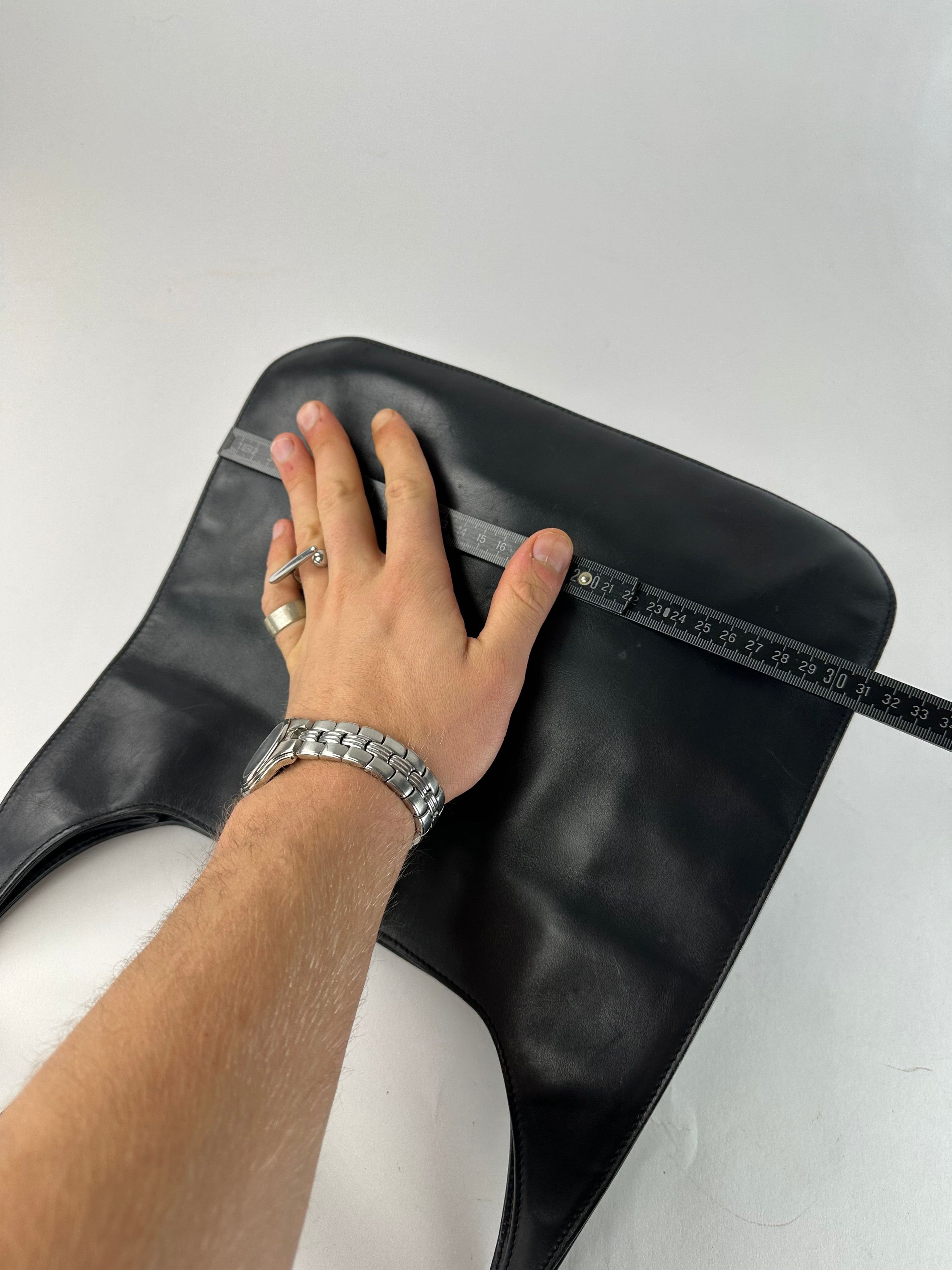 Gucci Vintage Leather Handbag Black Size ONE SIZE - 13 Thumbnail