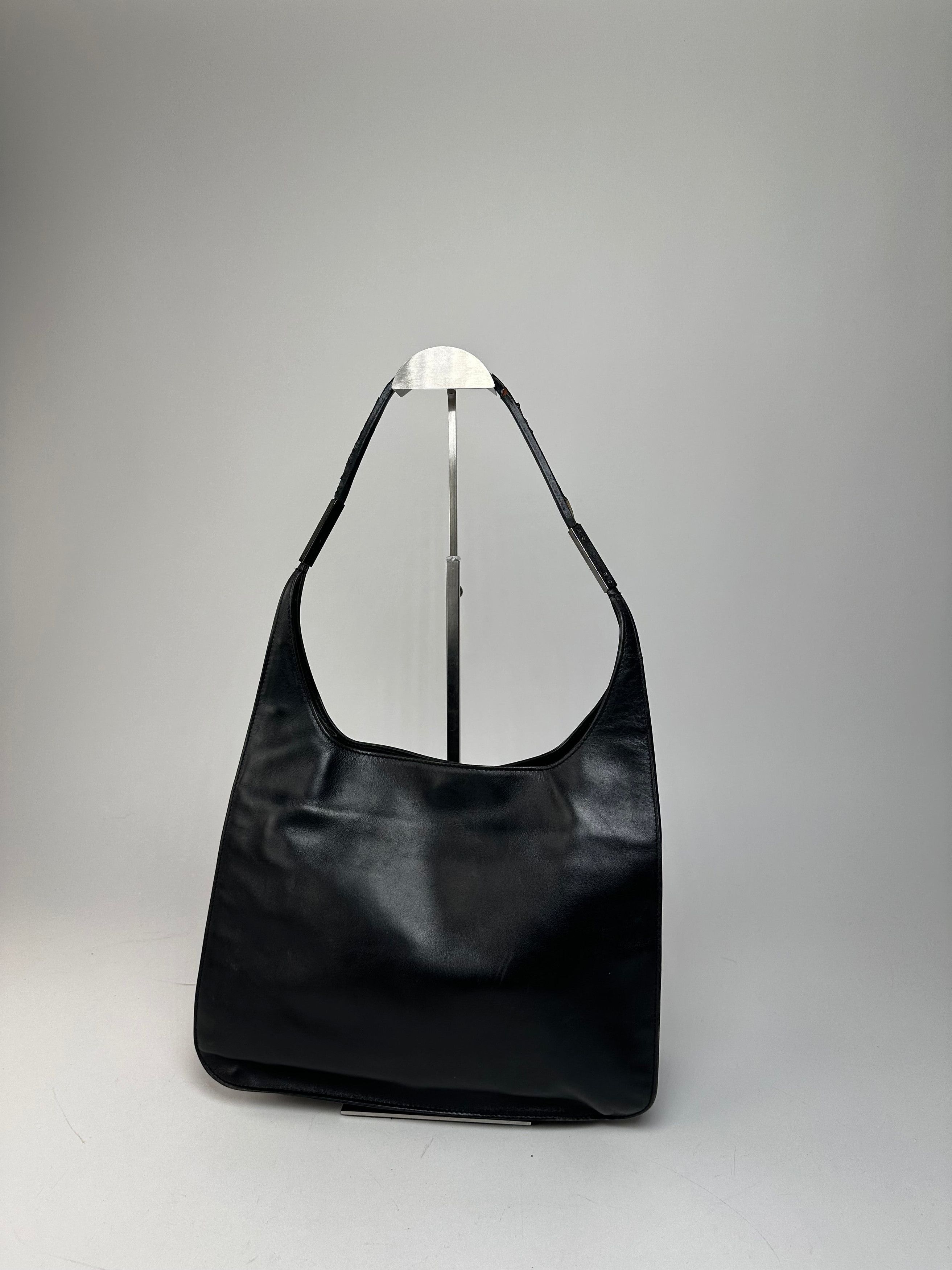 Gucci Vintage Leather Handbag Black Size ONE SIZE - 2 Thumbnail