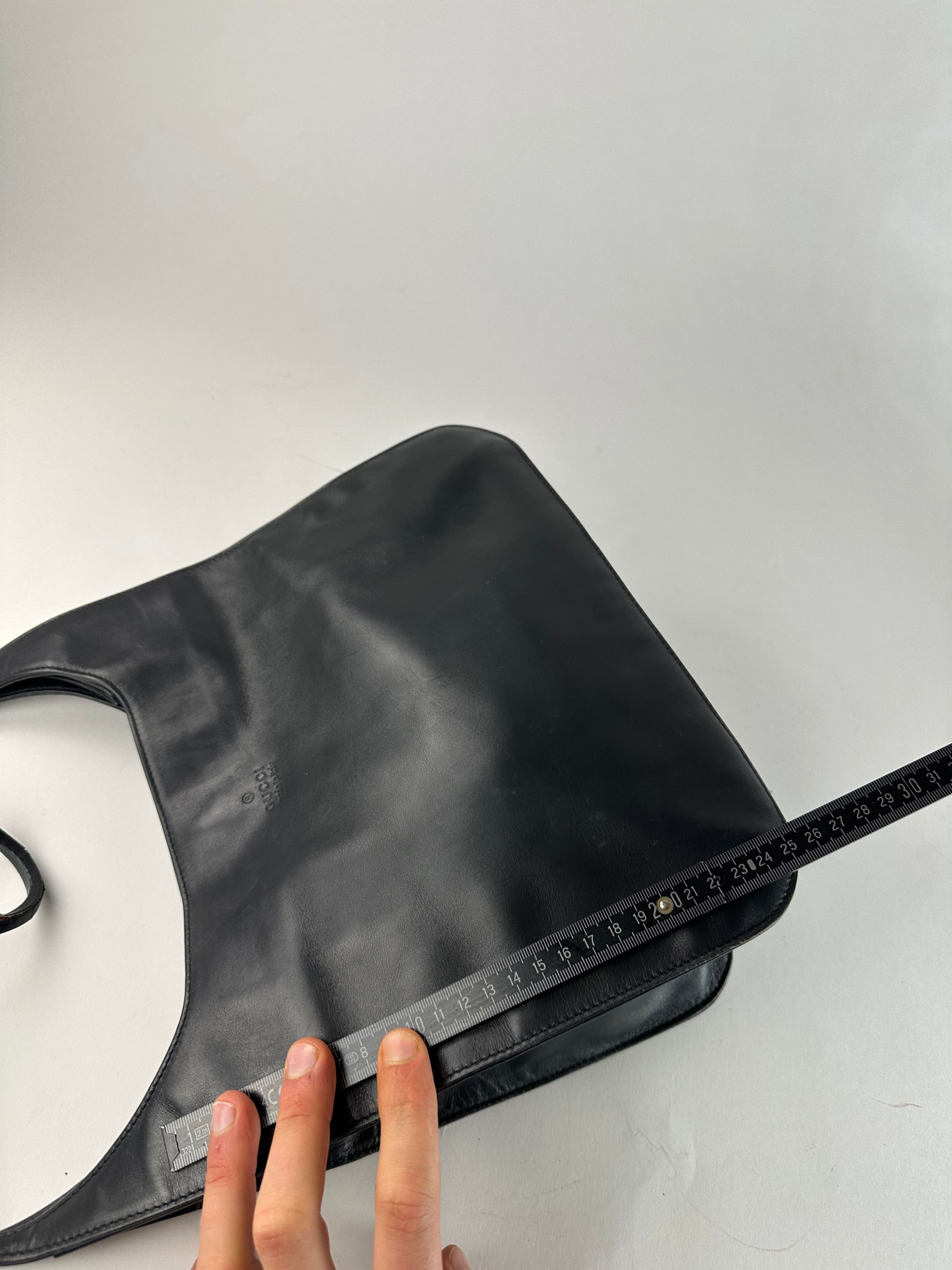 Gucci Vintage Leather Handbag Black Size ONE SIZE - 14 Thumbnail
