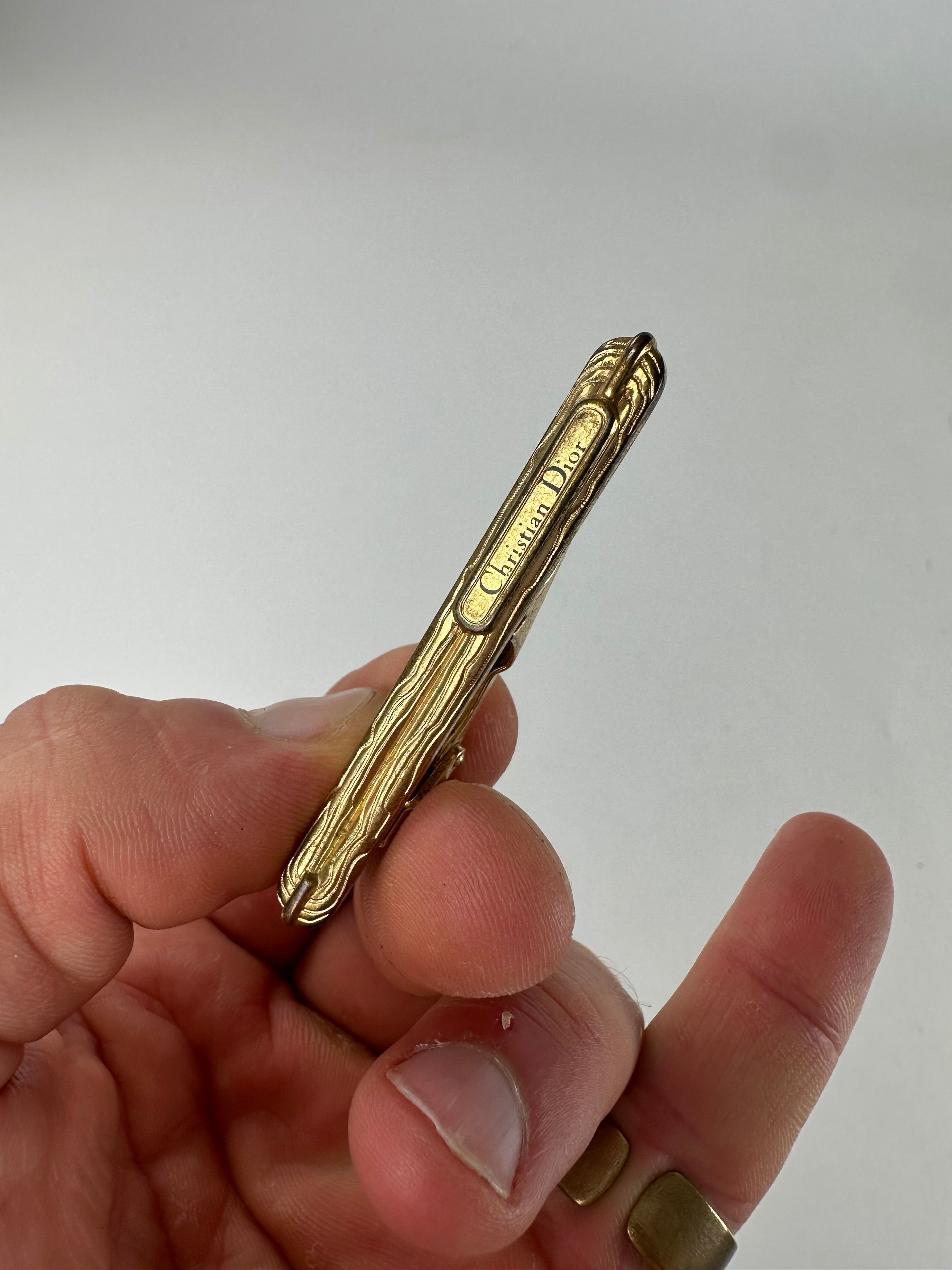 Dior Vintage Tie/Money Clamp Golden Size ONE SIZE - 2 Thumbnail