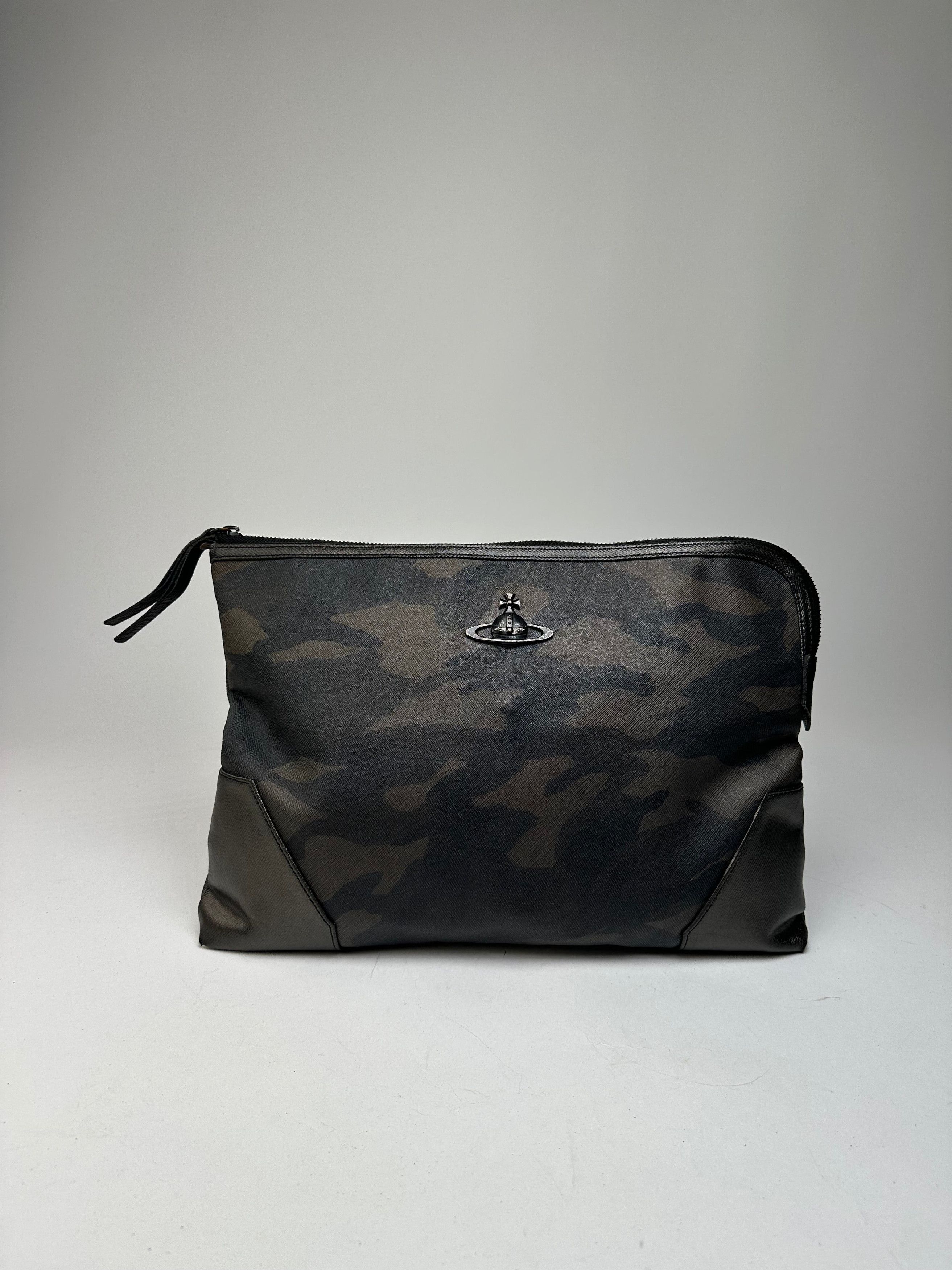 Vivienne Westwood Vintage Camouflage Leather Clutch / Belt Bah Khaki / Grey / Size ONE SIZE - 14 Thumbnail