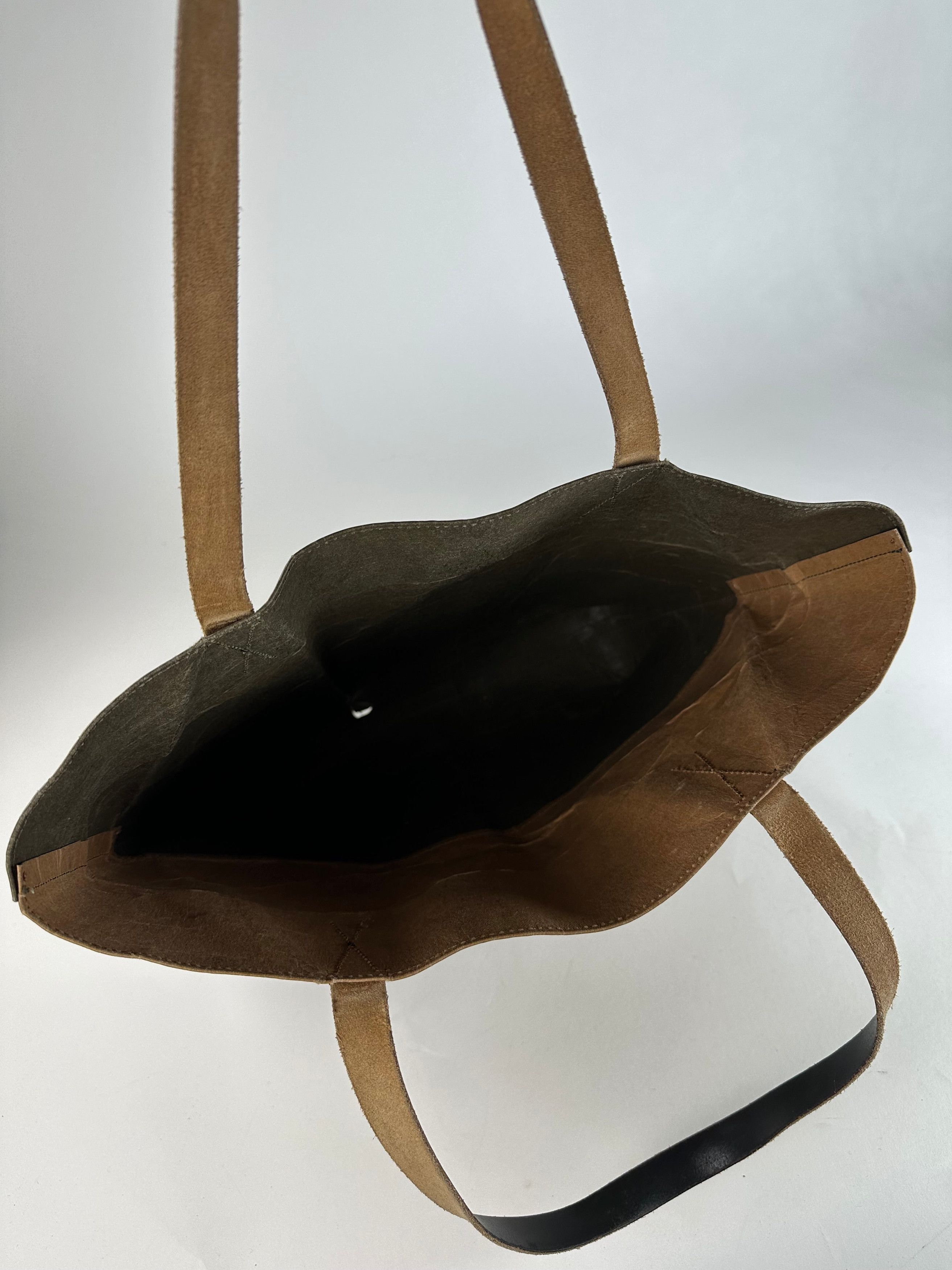 Marni Vintage Vegan Leather Tote Bag Brown Green Black Size ONE SIZE - 3 Thumbnail