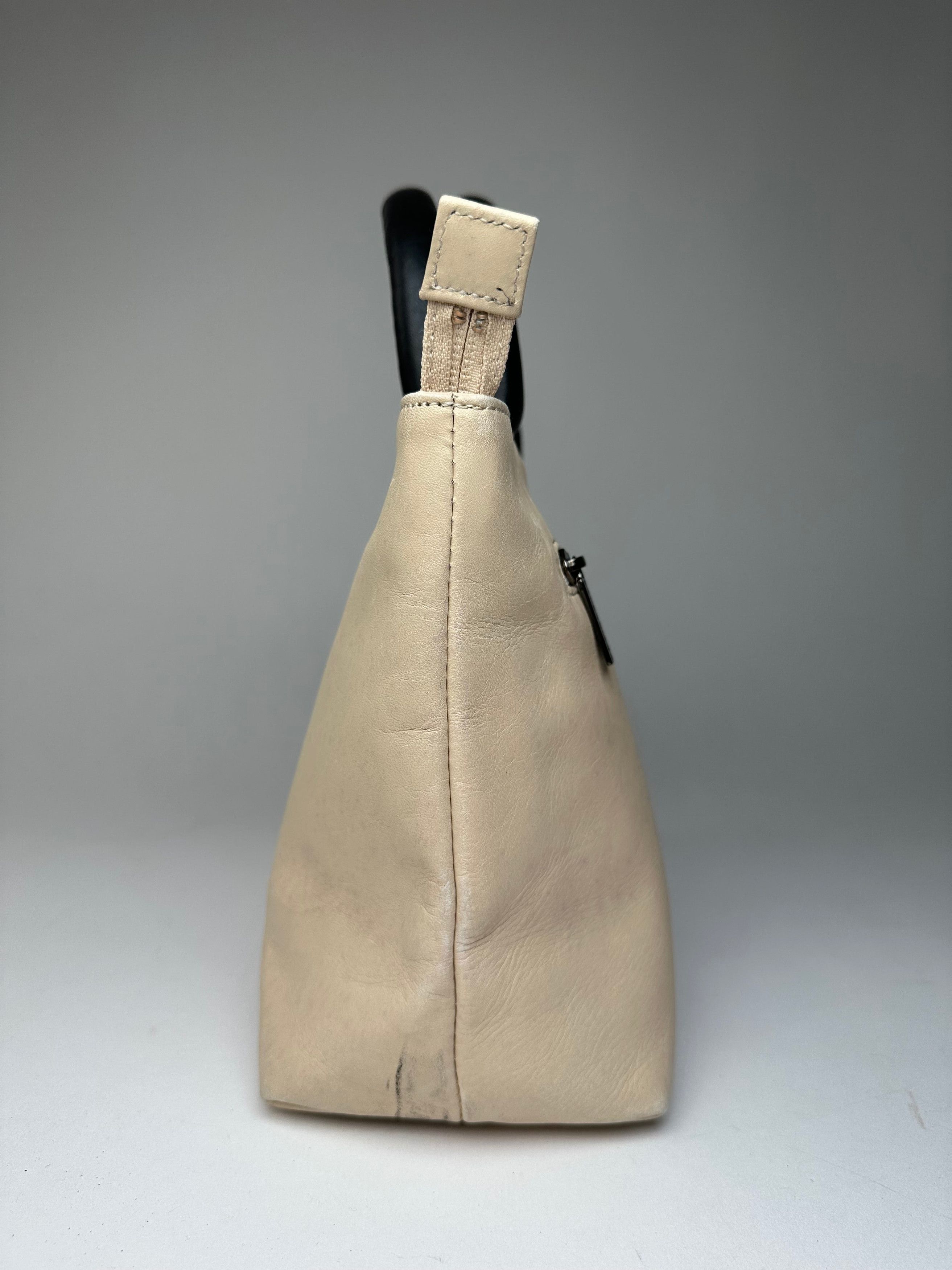 Balenciaga Vintage Leather Handbag Beige Black Size ONE SIZE - 5 Thumbnail