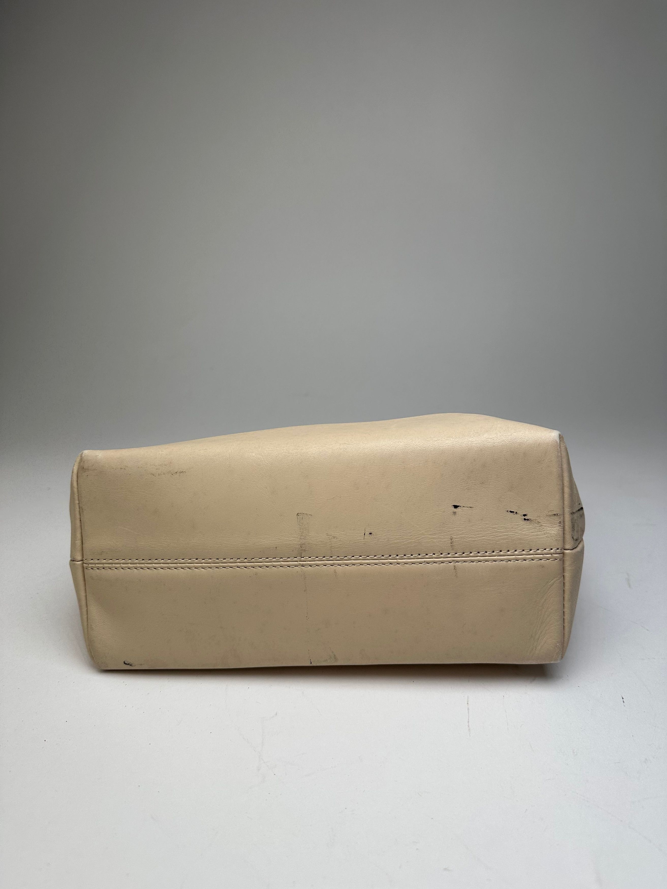 Balenciaga Vintage Leather Handbag Beige Black Size ONE SIZE - 10 Thumbnail