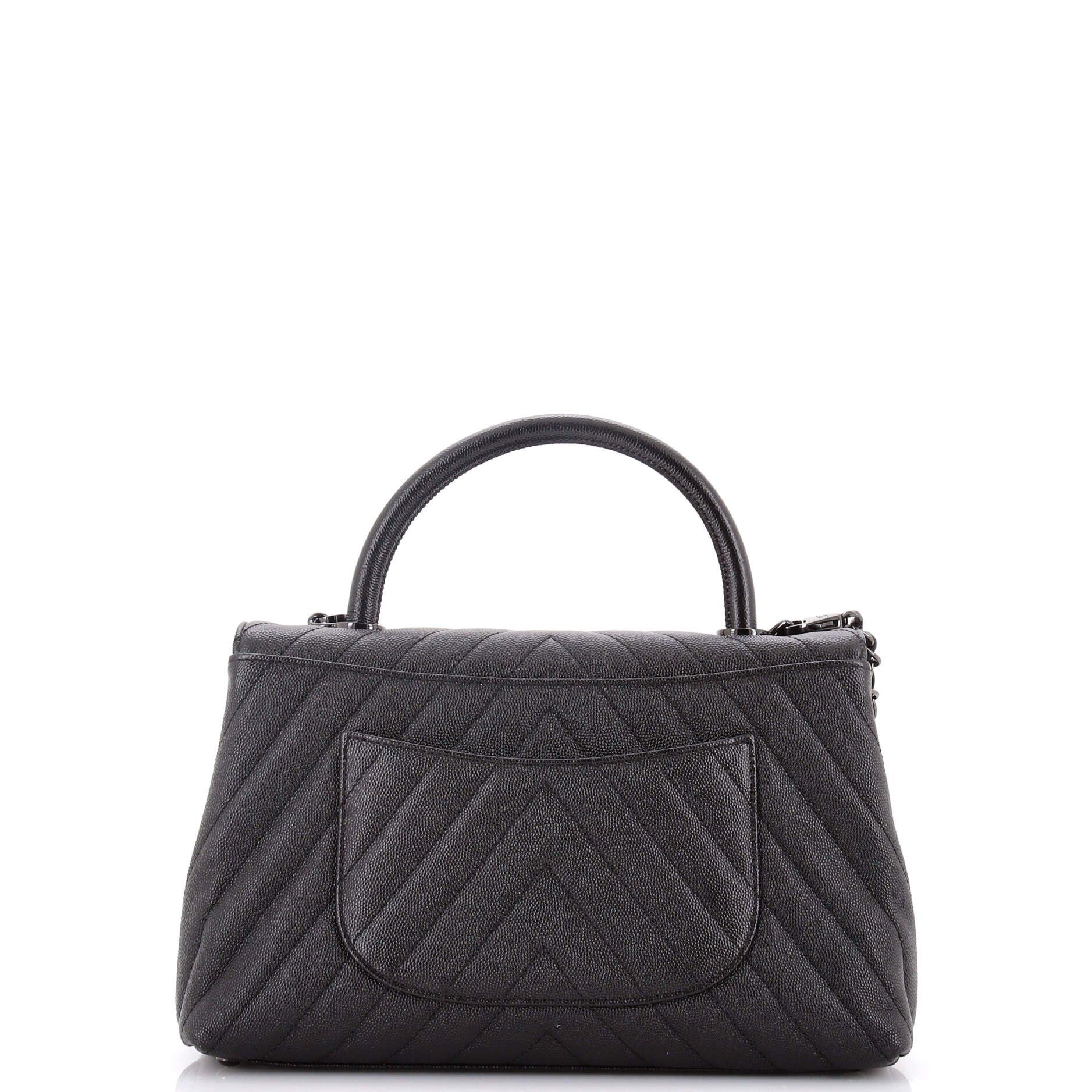 Chanel So Black Coco Top Handle Bag Size ONE SIZE - 4 Thumbnail