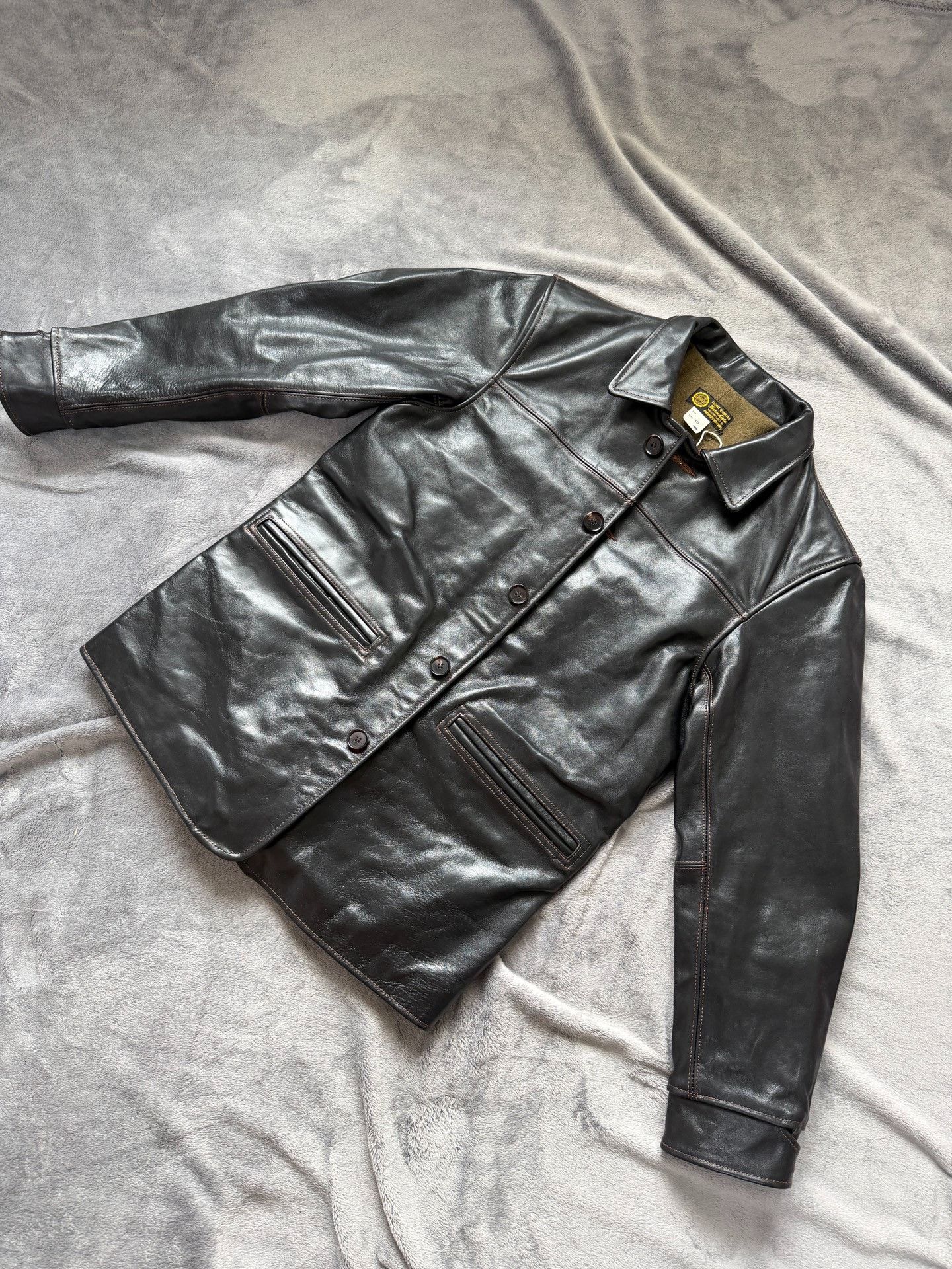 Bronson MFG. CO. BRONSON Lot-339 Horsehide Wool Jacket Size US XXS / EU 40 - 3 Thumbnail