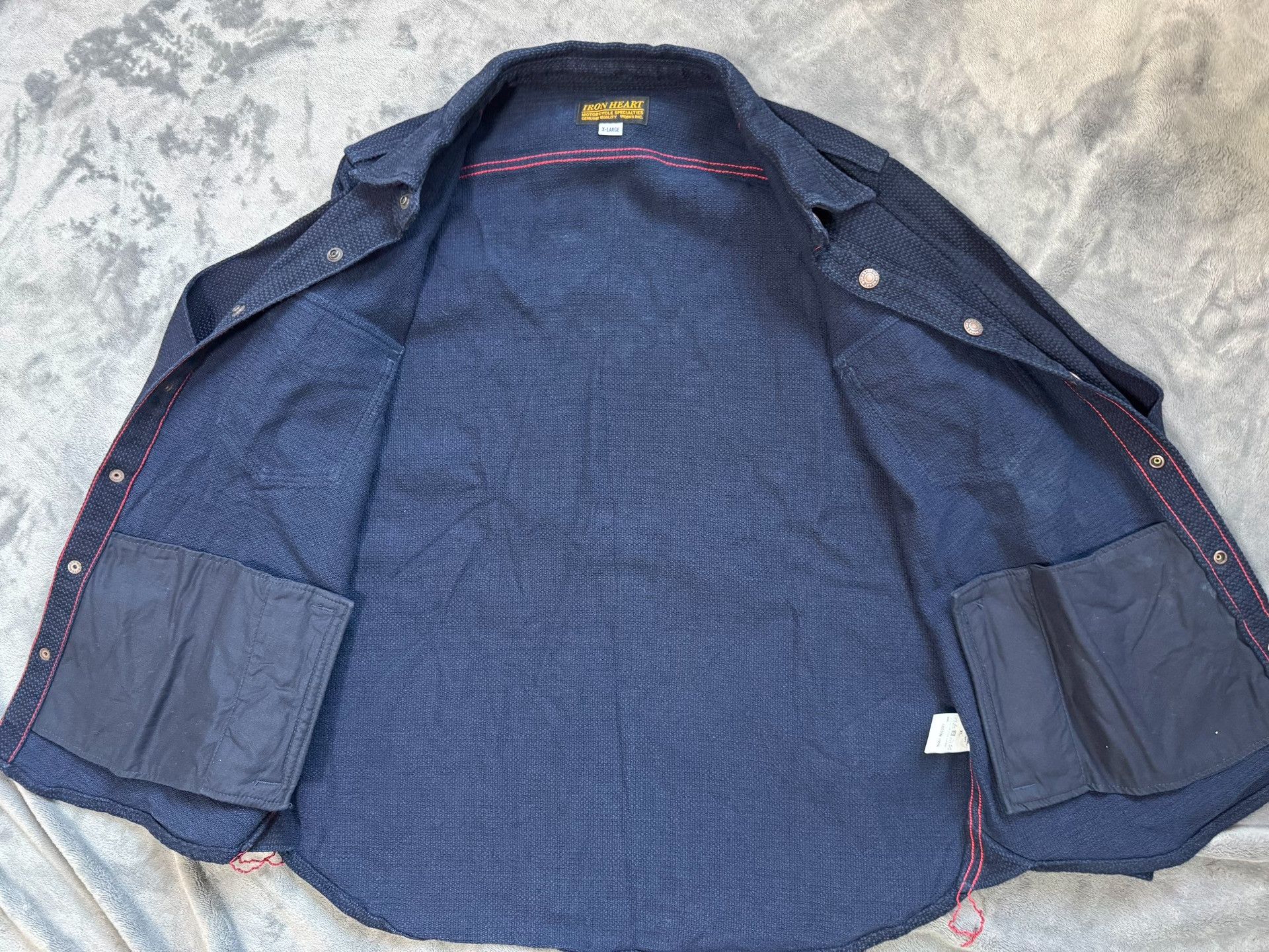 Iron Heart IRON HEART 12oz Sashiko Work Shirt Size US XL / EU 56 / 4 - 3 Thumbnail