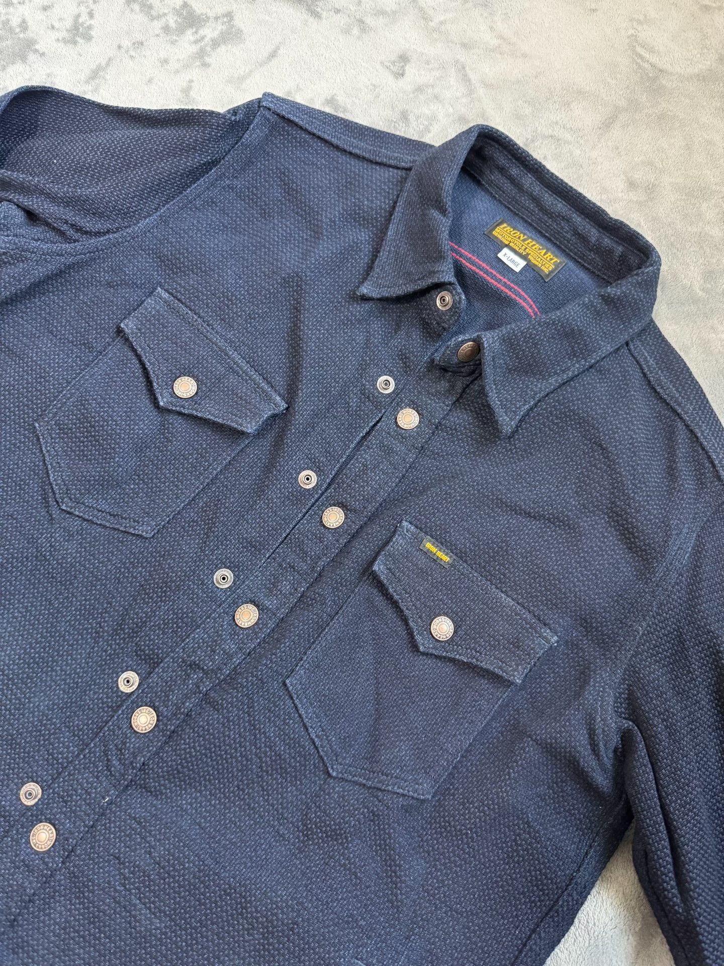 Iron Heart IRON HEART 12oz Sashiko Work Shirt Size US XL / EU 56 / 4 - 2 Thumbnail