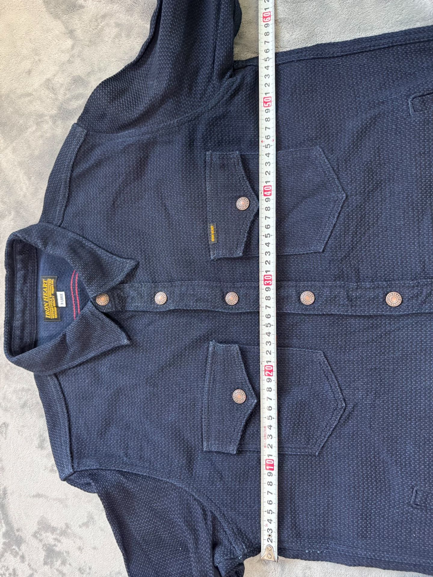 Iron Heart IRON HEART 12oz Sashiko Work Shirt Size US XL / EU 56 / 4 - 4 Thumbnail