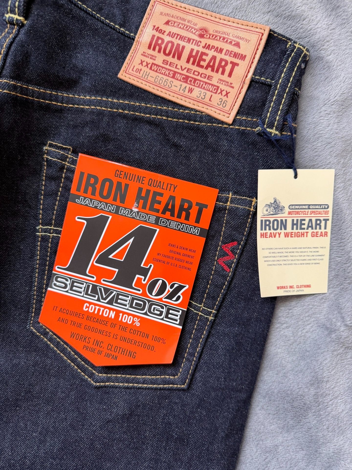 Iron Heart IRON HEART 666S Raw Denim Jeans Size US 33 - 7 Thumbnail