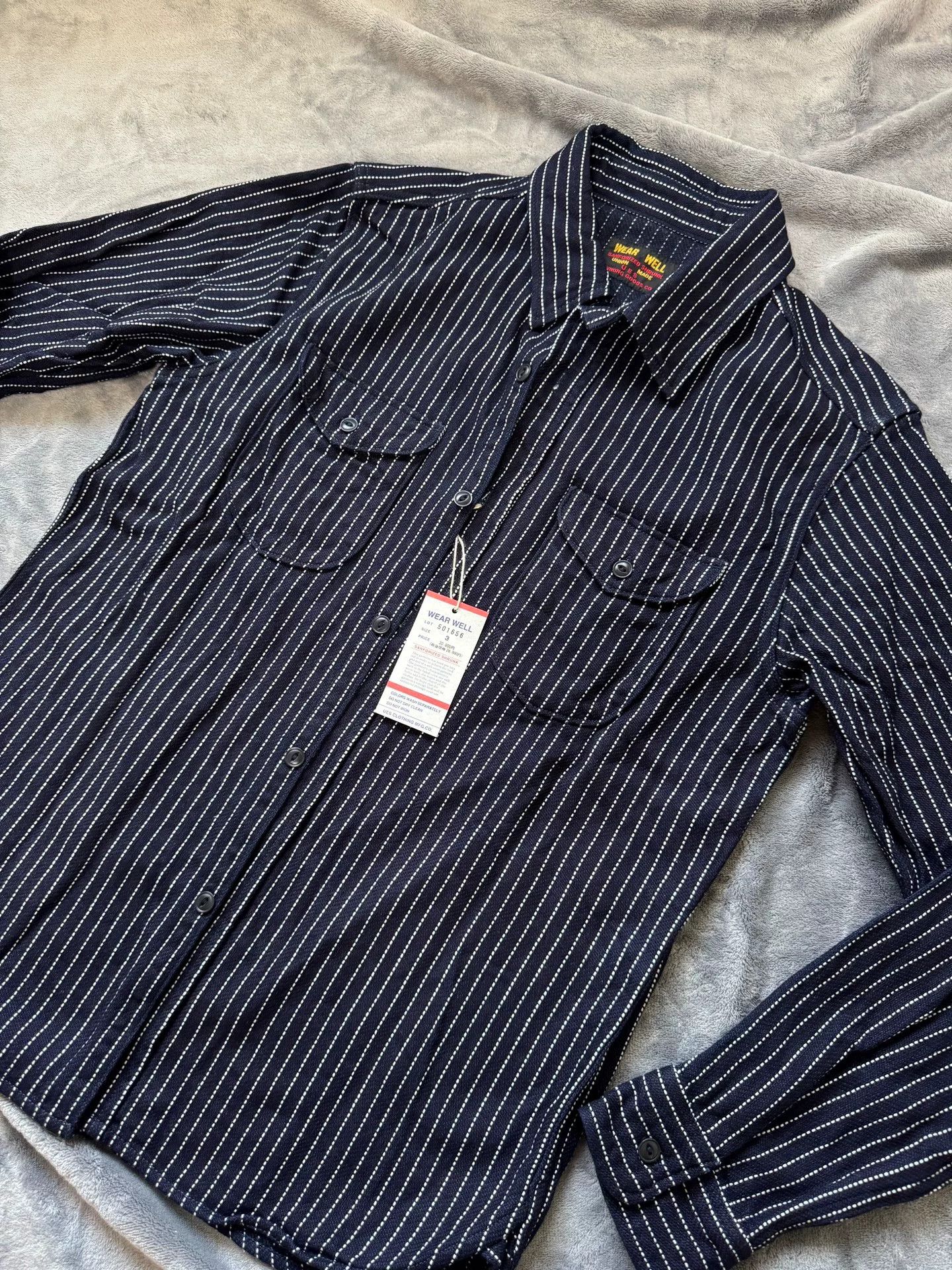 UES Japan UES Japanese Indigo Flannel Long-sleeve Shirt Size US L / EU 52-54 / 3 - 4 Thumbnail