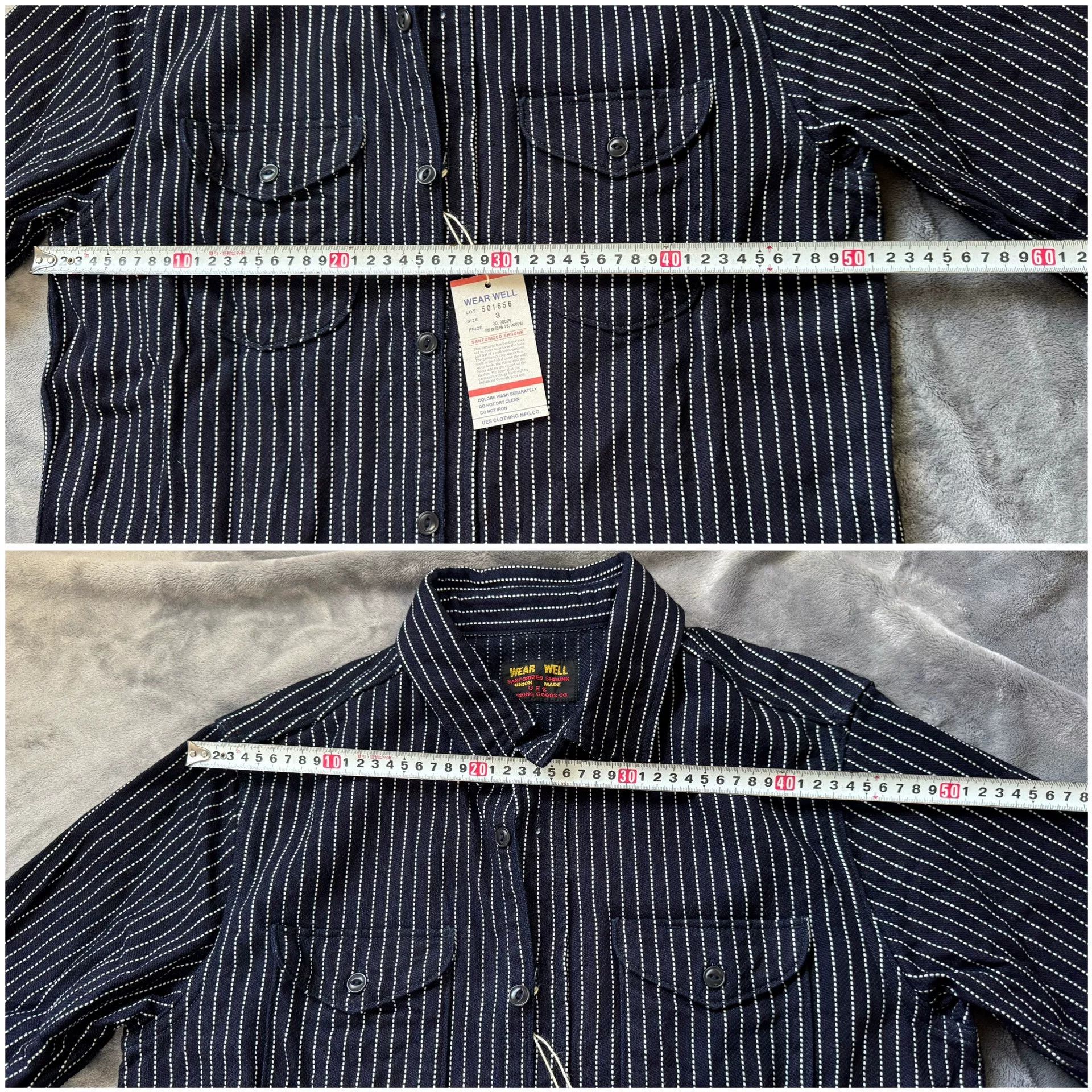 UES Japan UES Japanese Indigo Flannel Long-sleeve Shirt Size US L / EU 52-54 / 3 - 6 Thumbnail