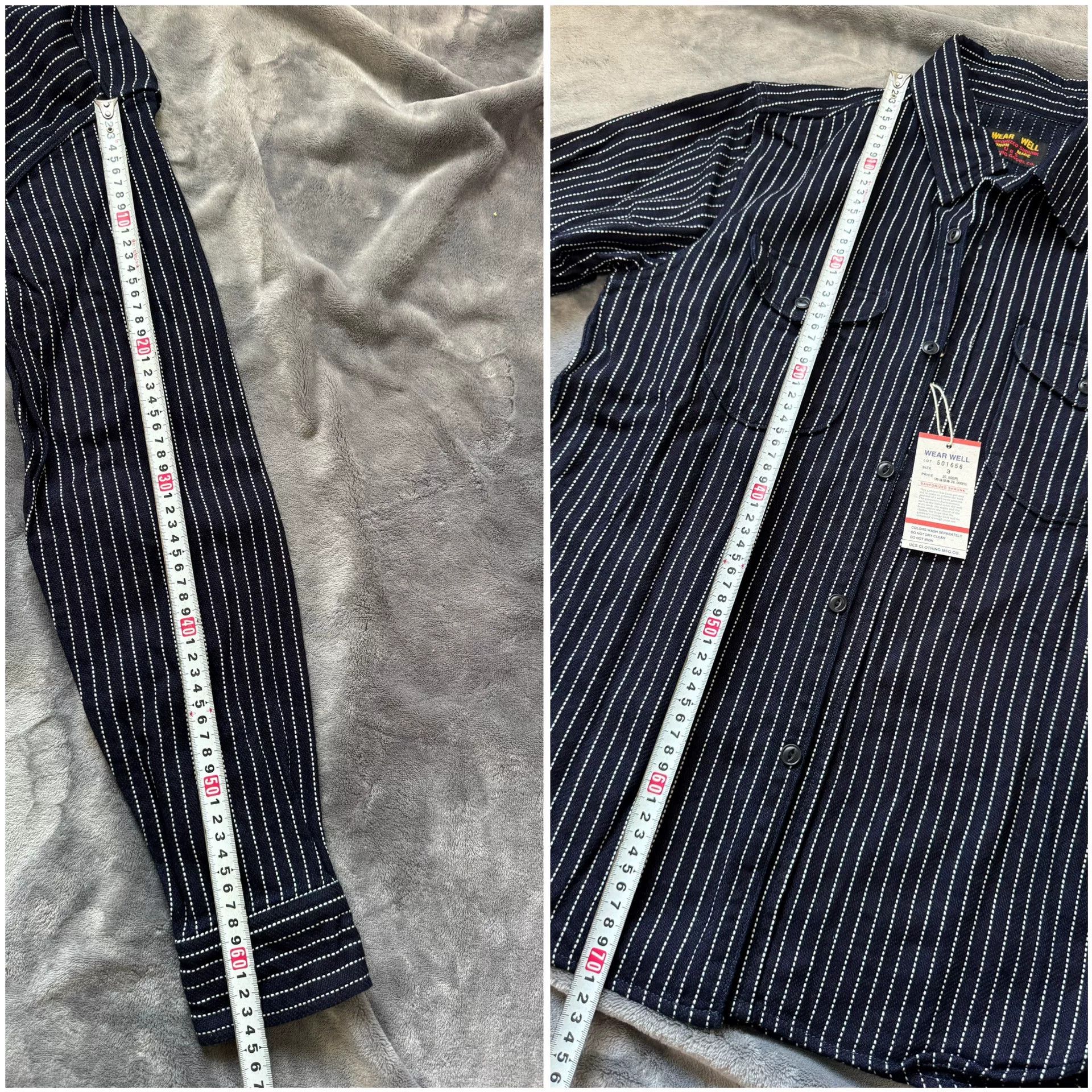 UES Japan UES Japanese Indigo Flannel Long-sleeve Shirt Size US L / EU 52-54 / 3 - 5 Thumbnail