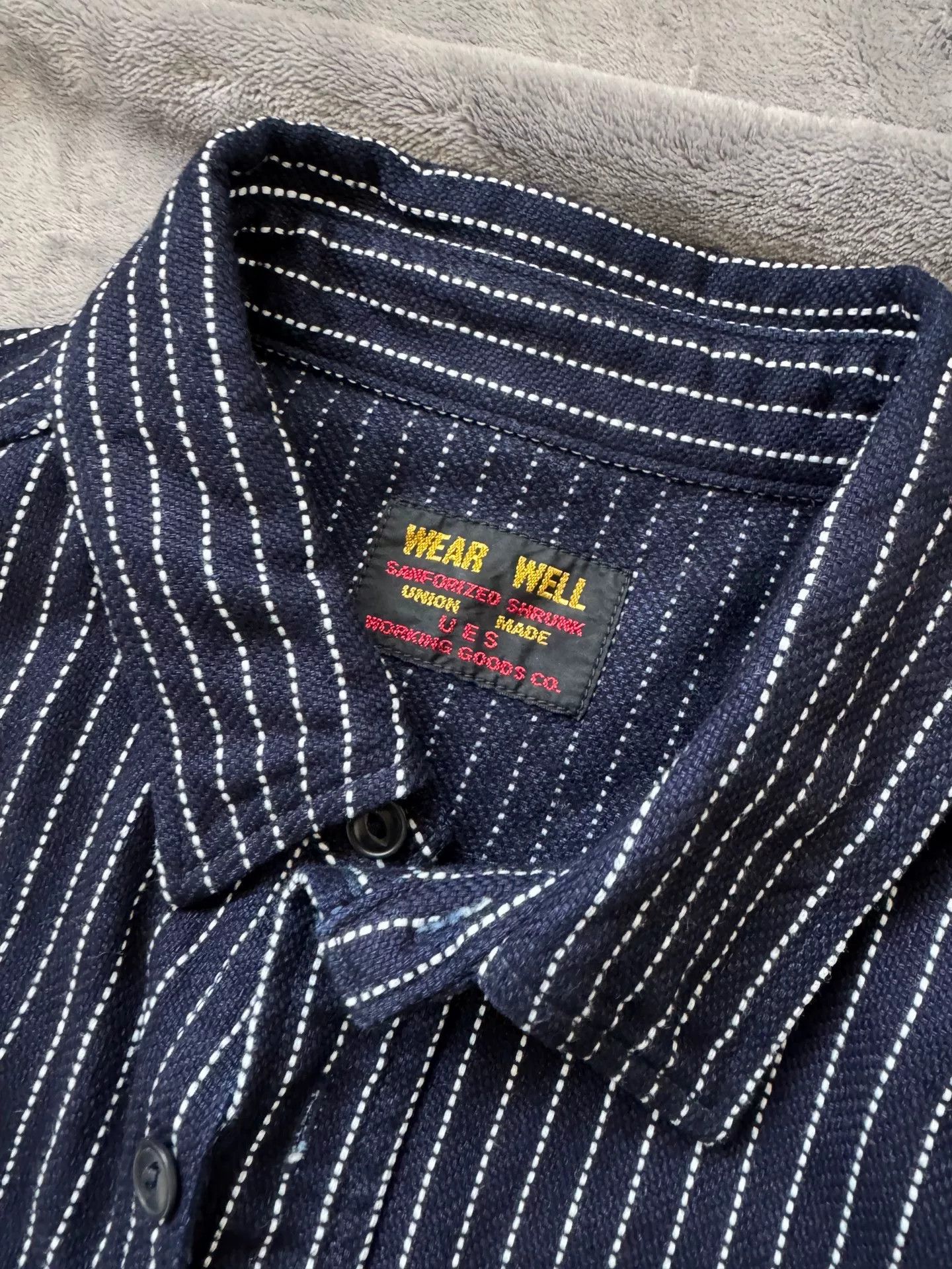UES Japan UES Japanese Indigo Flannel Long-sleeve Shirt Size US L / EU 52-54 / 3 - 2 Thumbnail