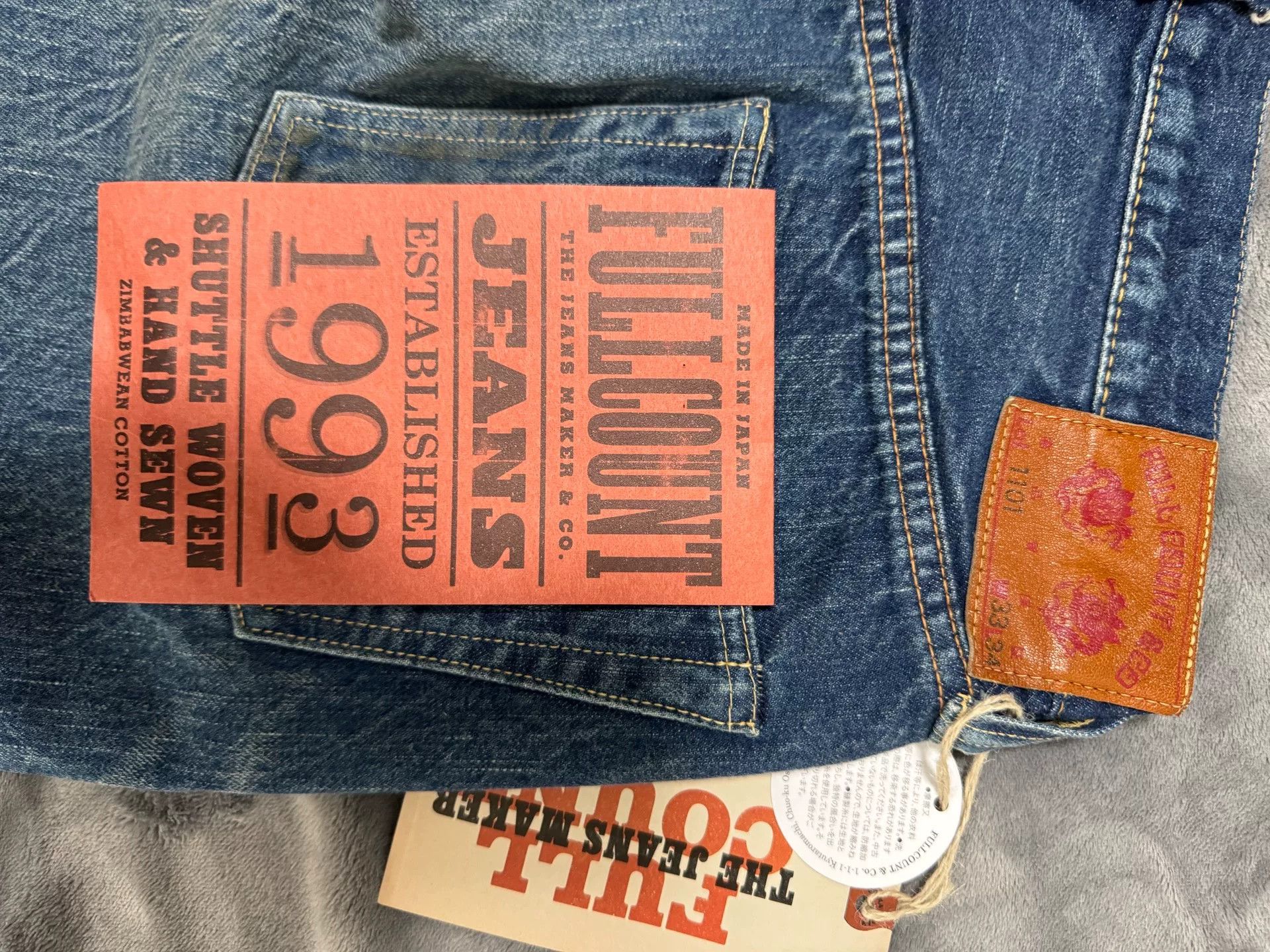 Full Count & Co. FullCount 1344 Indigo Denim Jeans Size US 33 - 2 Thumbnail