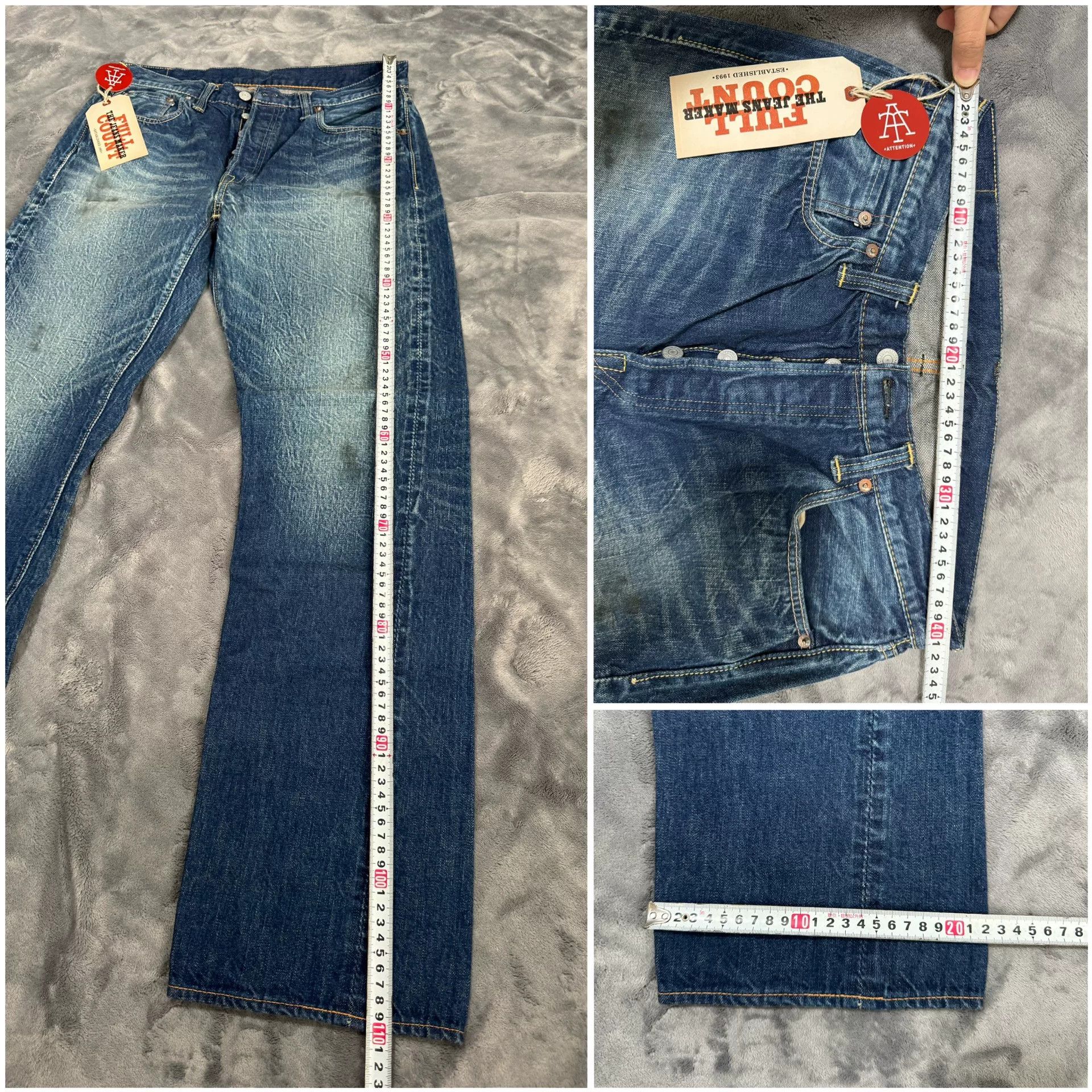 Full Count & Co. FullCount 1344 Indigo Denim Jeans Size US 33 - 8 Thumbnail