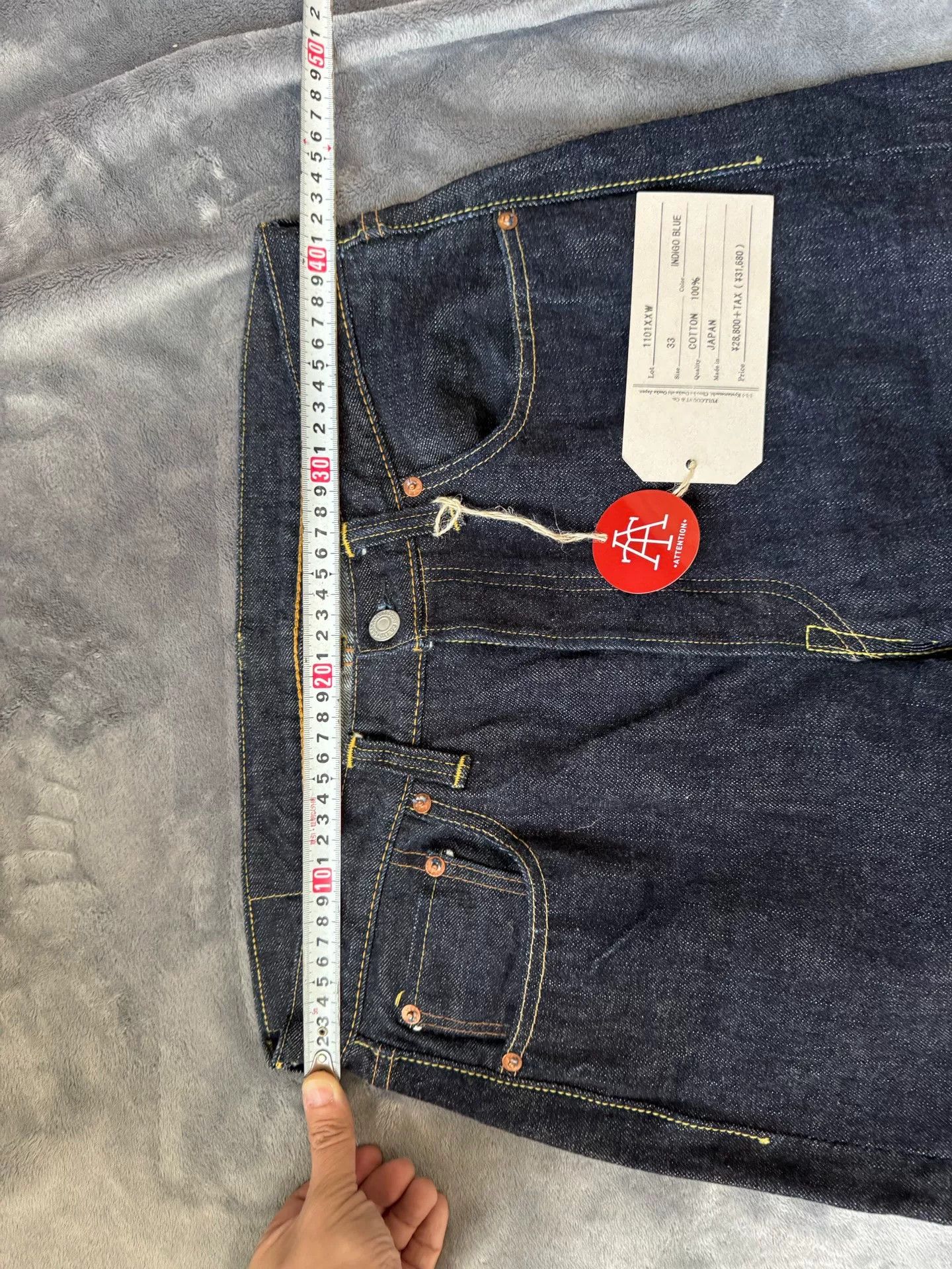 Full Count & Co. FullCount 1101xx High-Rise Straight Raw Jeans Size US 33 - 4 Thumbnail