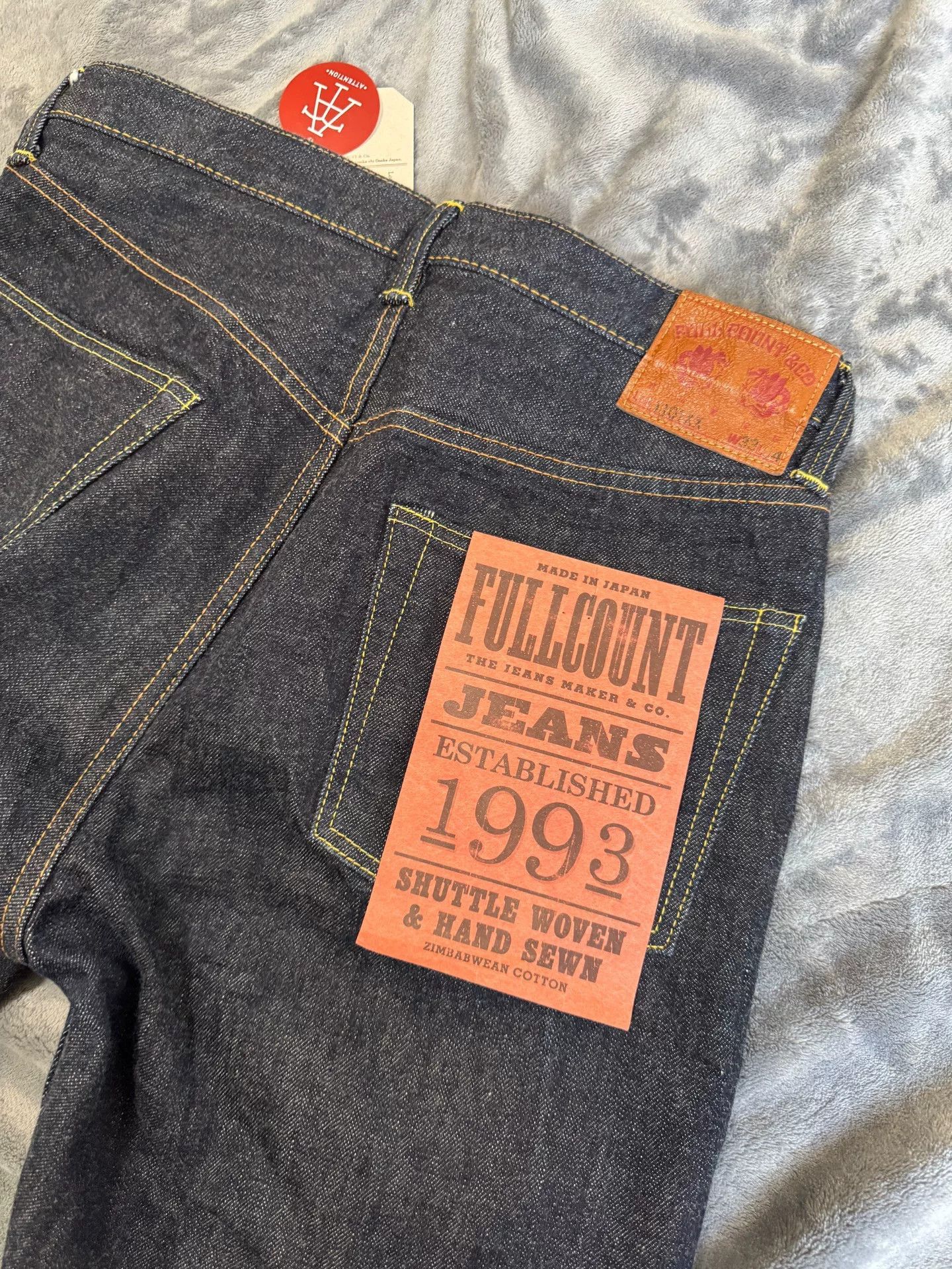 Full Count & Co. FullCount 1101xx High-Rise Straight Raw Jeans Size US 33 - 7 Thumbnail