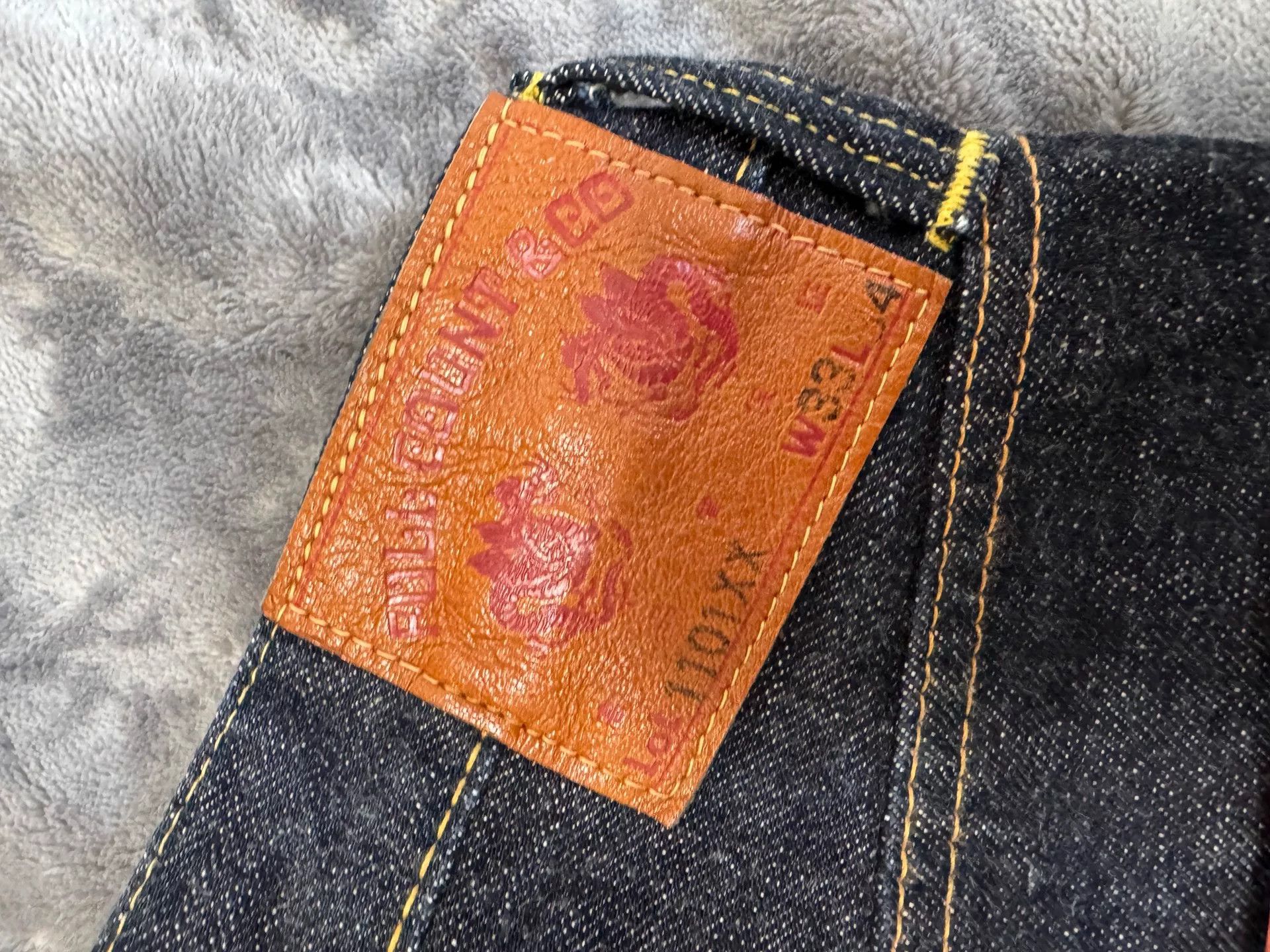 Full Count & Co. FullCount 1101xx High-Rise Straight Raw Jeans Size US 33 - 8 Thumbnail