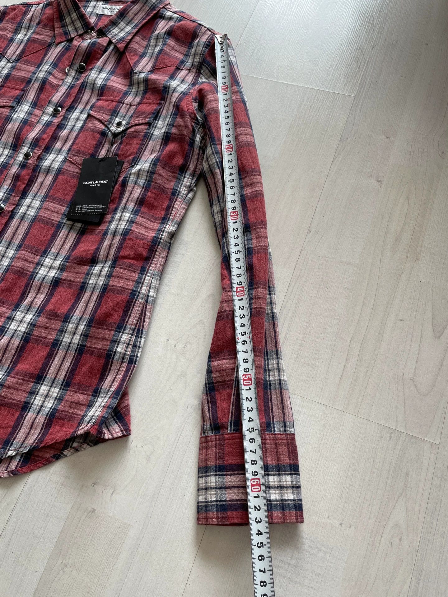 Saint Laurent Paris Saint Laurent Men's Check Shirt Size US S / EU 44-46 / 1 - 9 Thumbnail